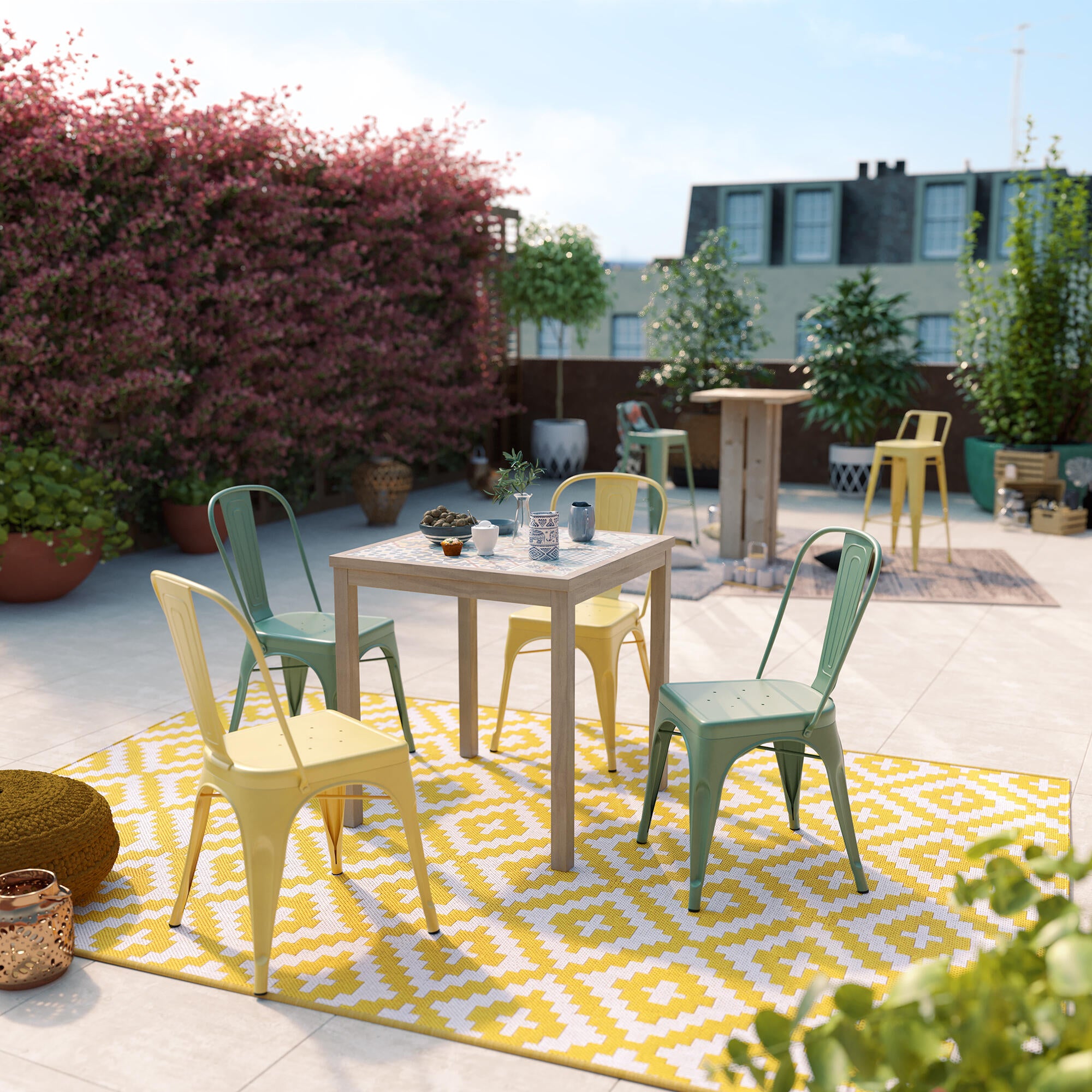 Cadeira de metal SOHO AMARELO - 4