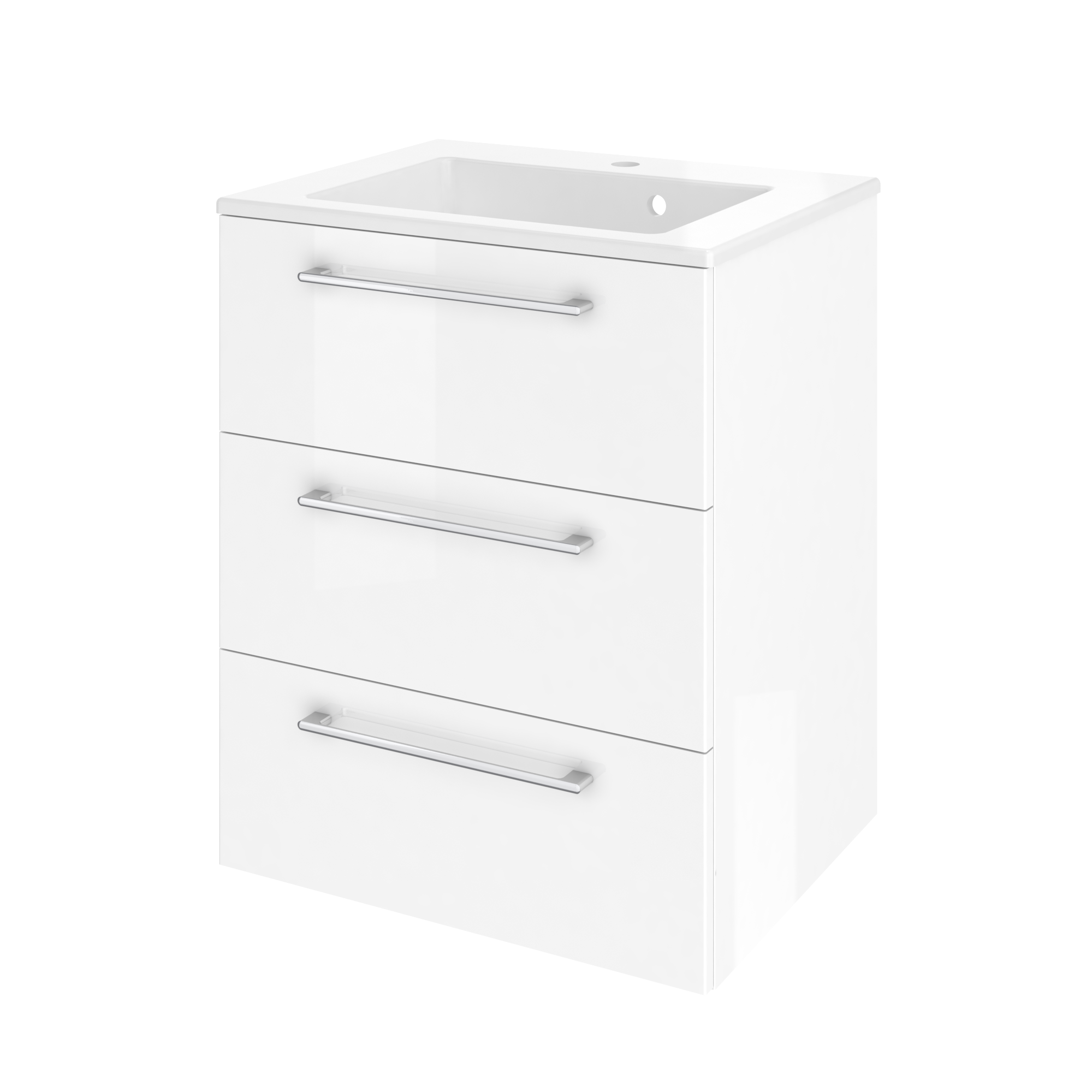Meuble de salle de bains, Remix l.60 x H.73 x P.46 cm, blanc, Remix - 8