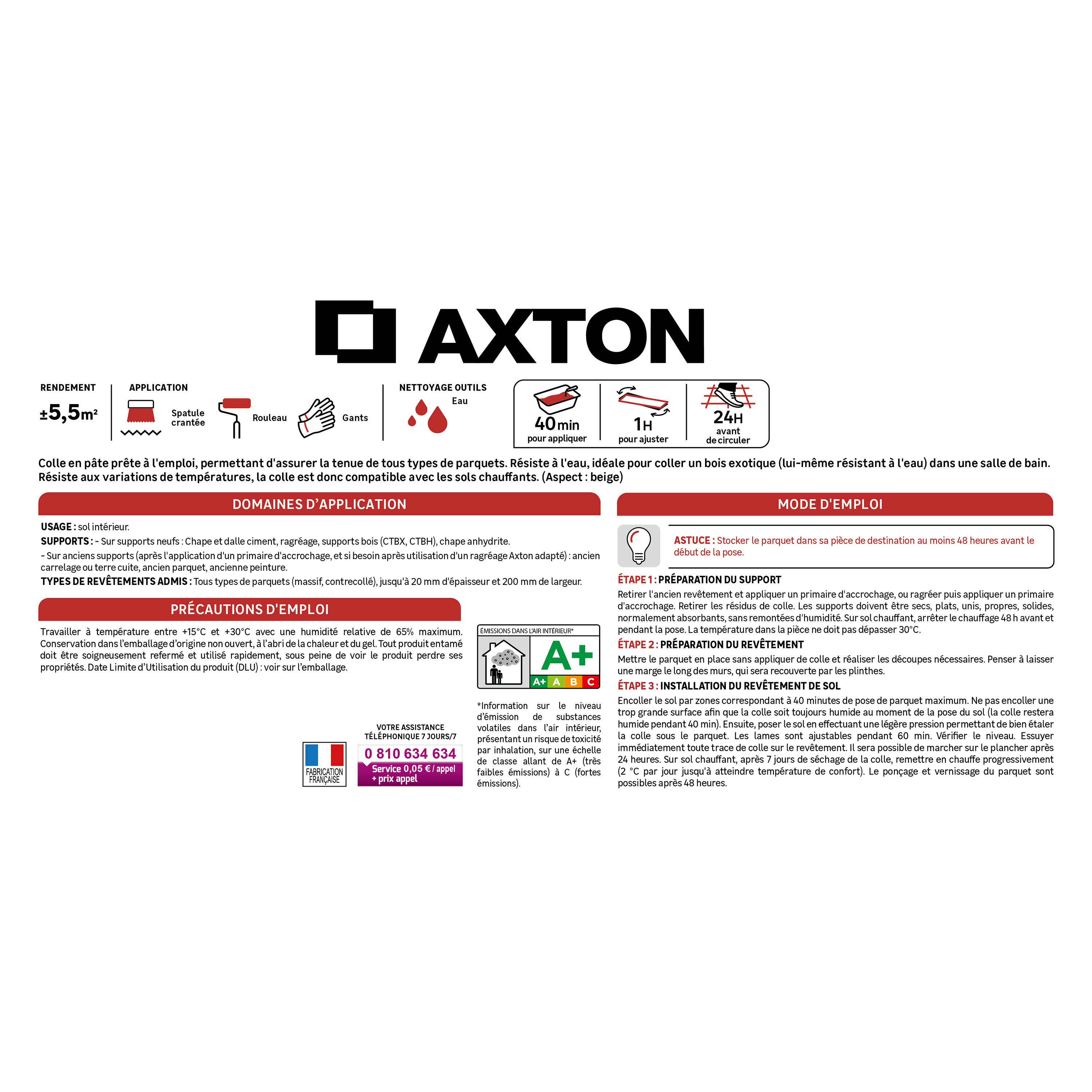 Colle pour parquet AXTON 7KG - 4