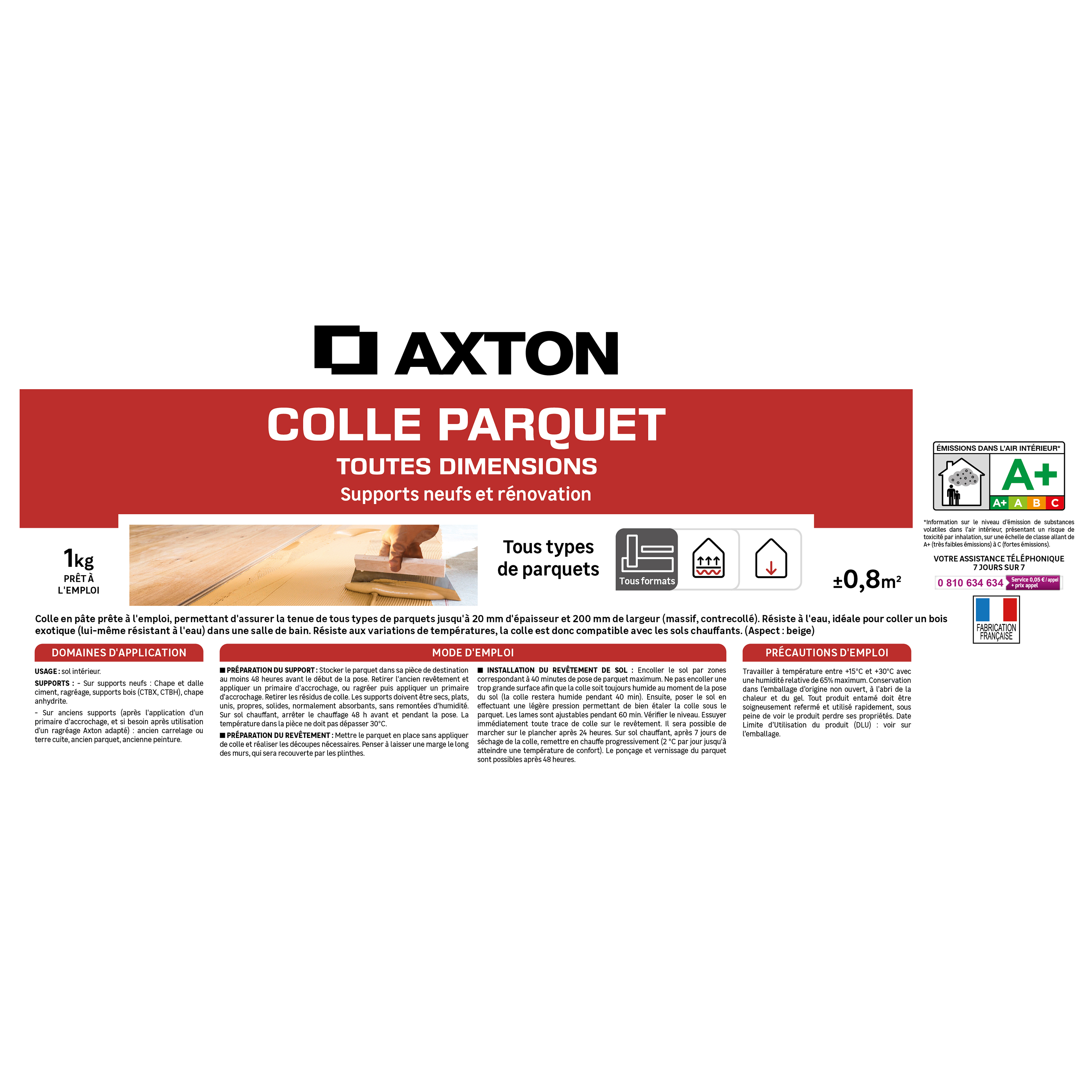 Colle pour parquet AXTON 1KG - 4