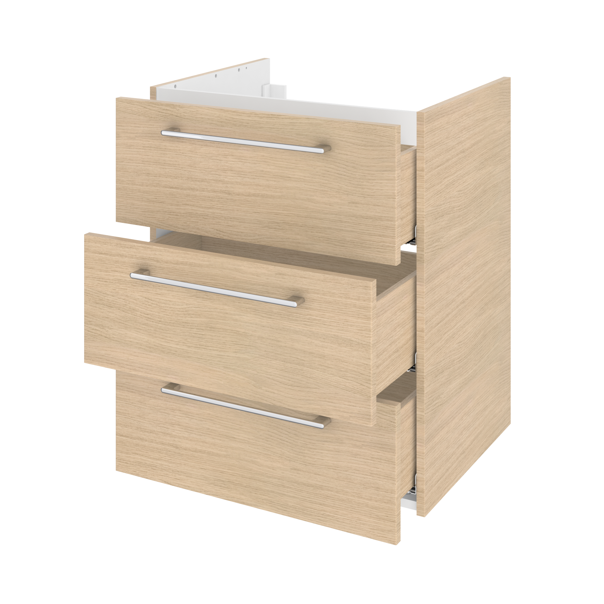 Meuble de salle de bains, Remix l.60 x H.73 x P.46 cm, chêne, Remix - 3