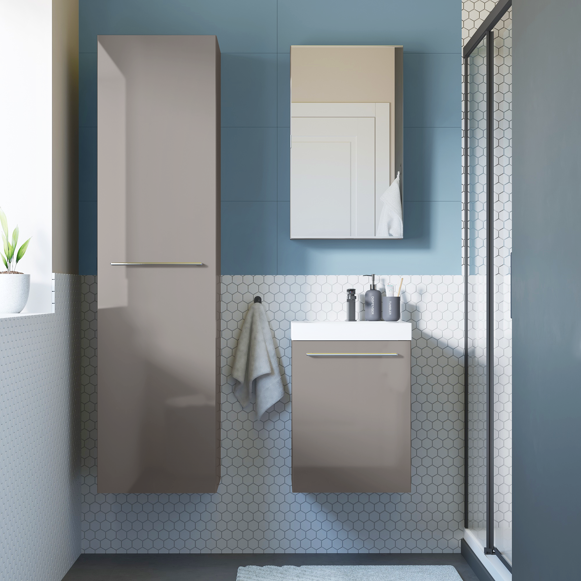 Lavabo a incasso rettangolare vasca centrale Remix L 46 x H 14 x P 49 cm in ceramica bianco lucido - 6
