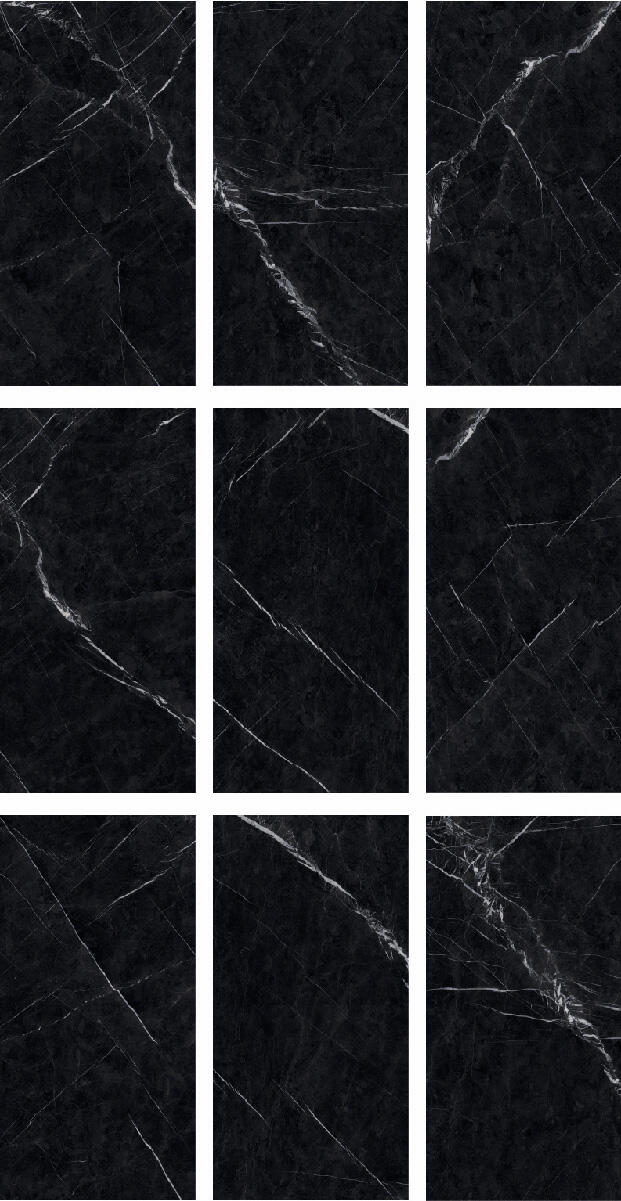 Piastrella da pavimento e rivestimento interno in gres porcellanato 60 x 120 cm rettificato nero lucido Flash traffico leggero (pei 1/5) Sp. 9 mm 1.44 mq - 2