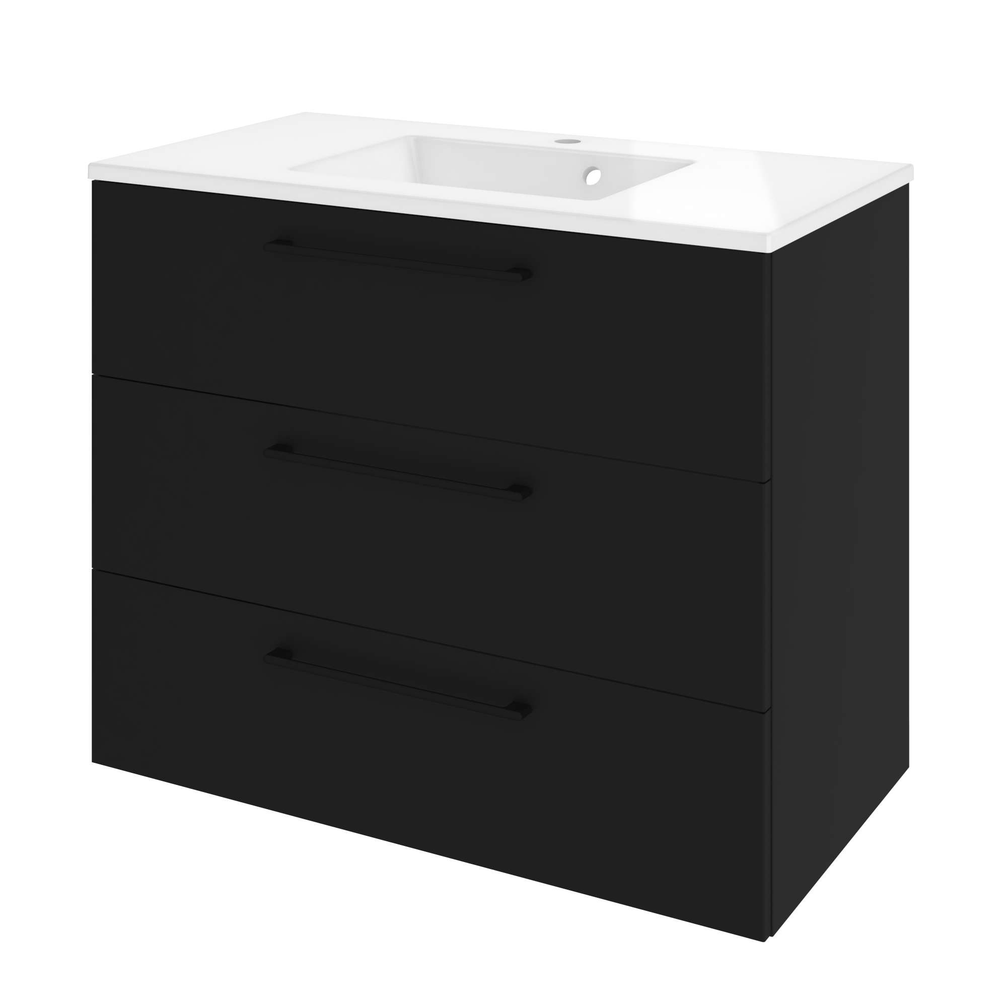 Szafka pod umywalkę Remix Black Mat 90 Sensea - 15