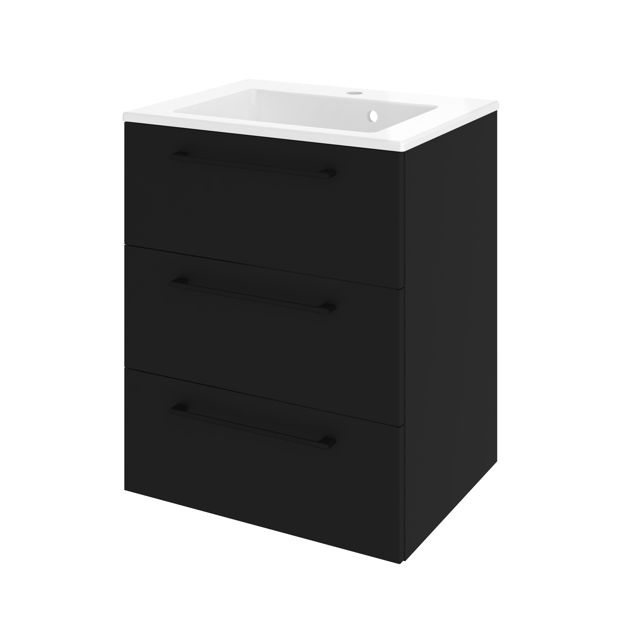 Szafka pod umywalkę Remix Black Mat 60 Sensea - 11