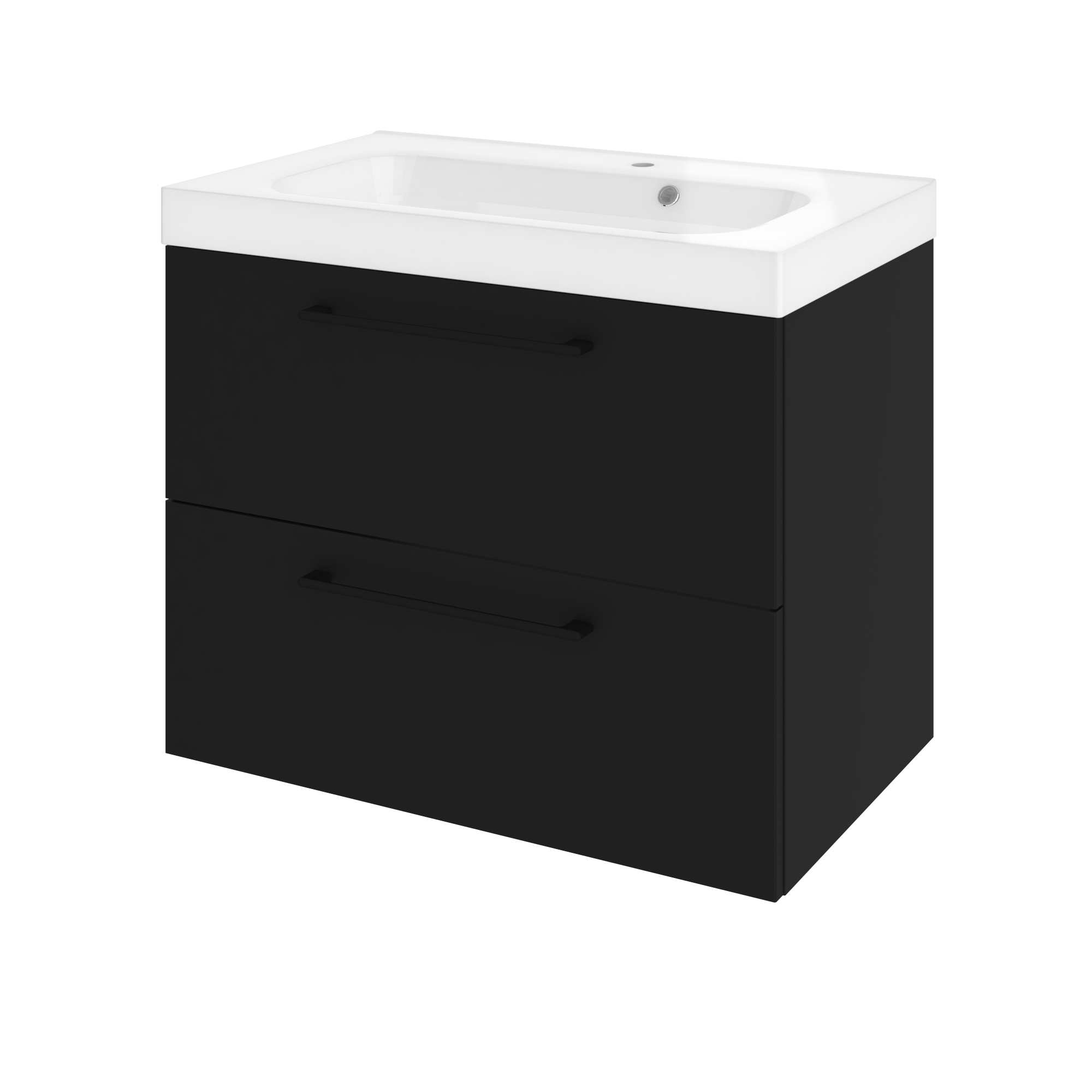 Szafka pod umywalkę Remix Black Mat 75 Sensea - 16