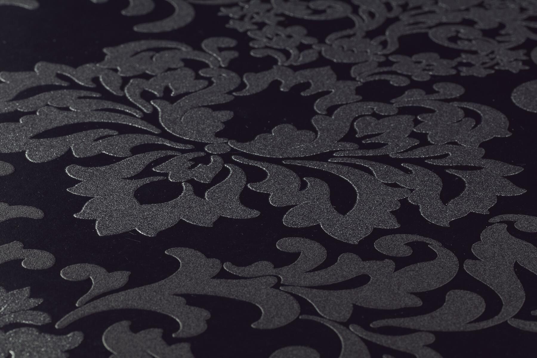 Carta da parati Damas Heidi nero, 53 cm x 10 m - 3