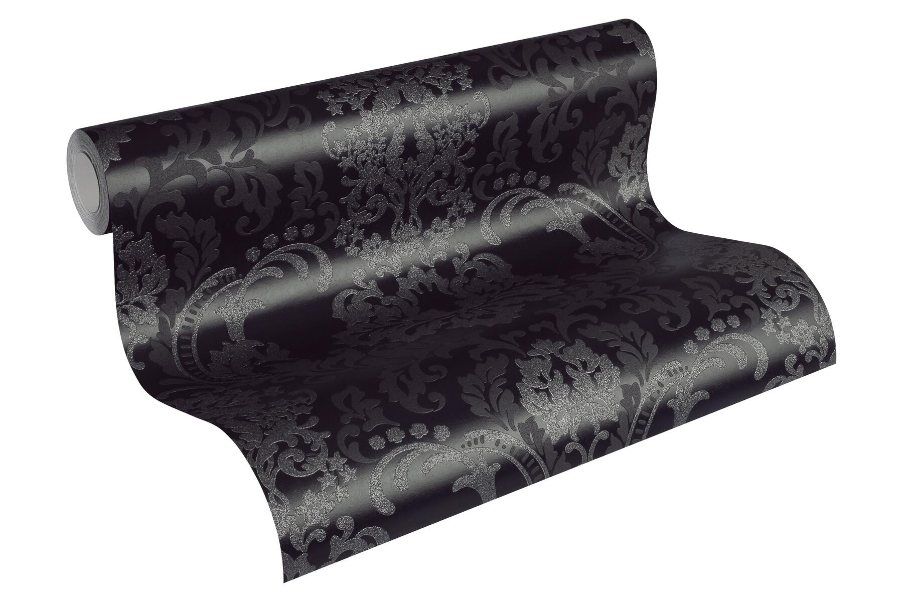 Carta da parati Damas Heidi nero, 53 cm x 10 m - 2