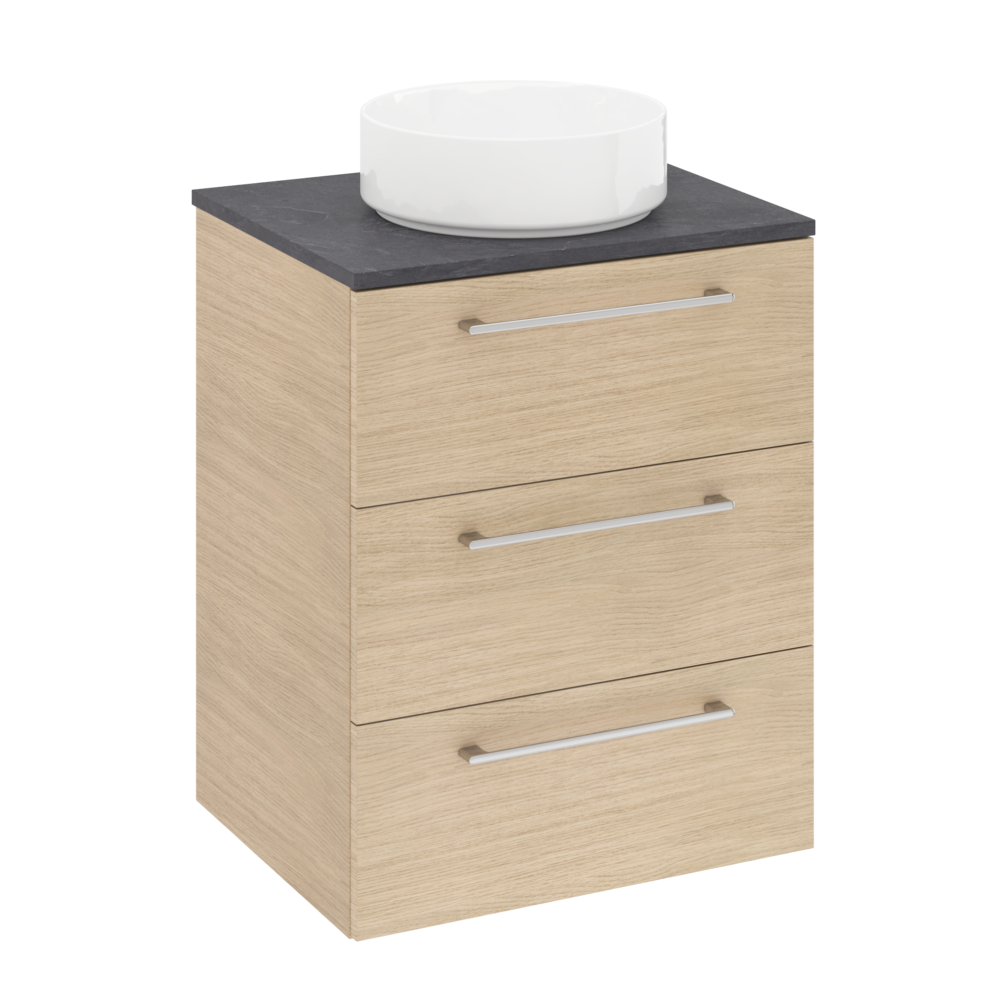 Lavabo da appoggio Studio SENSEA tondo in ceramica bianco lucido piletta non inclusa - 18