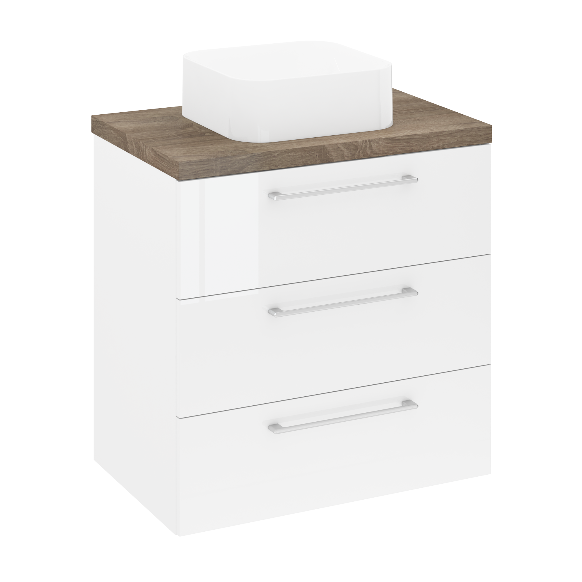 Lavabo da appoggio SENSEA Capsule quadrato in composito minerale di resina gelificata L 38 x H 15.3 x P 12.2 cm bianco lucido piletta non inclusa - 8