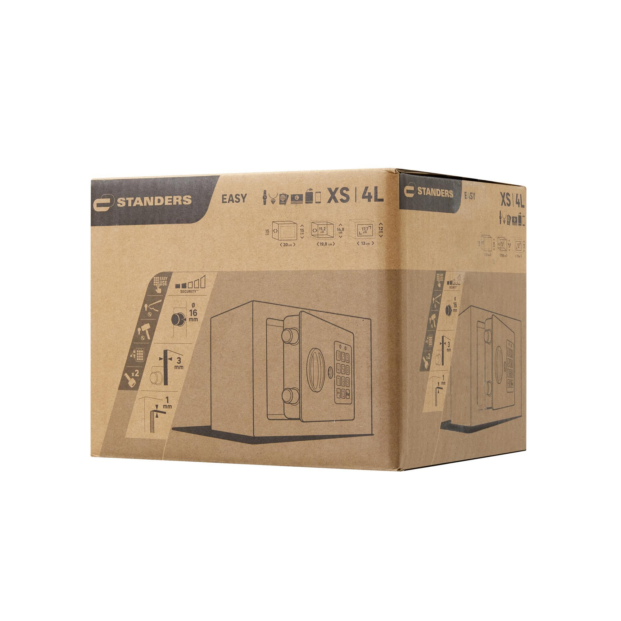 Cassaforte con codice elettronico STANDERS da fissare L 20 x H 15 x P 15 cm - 9