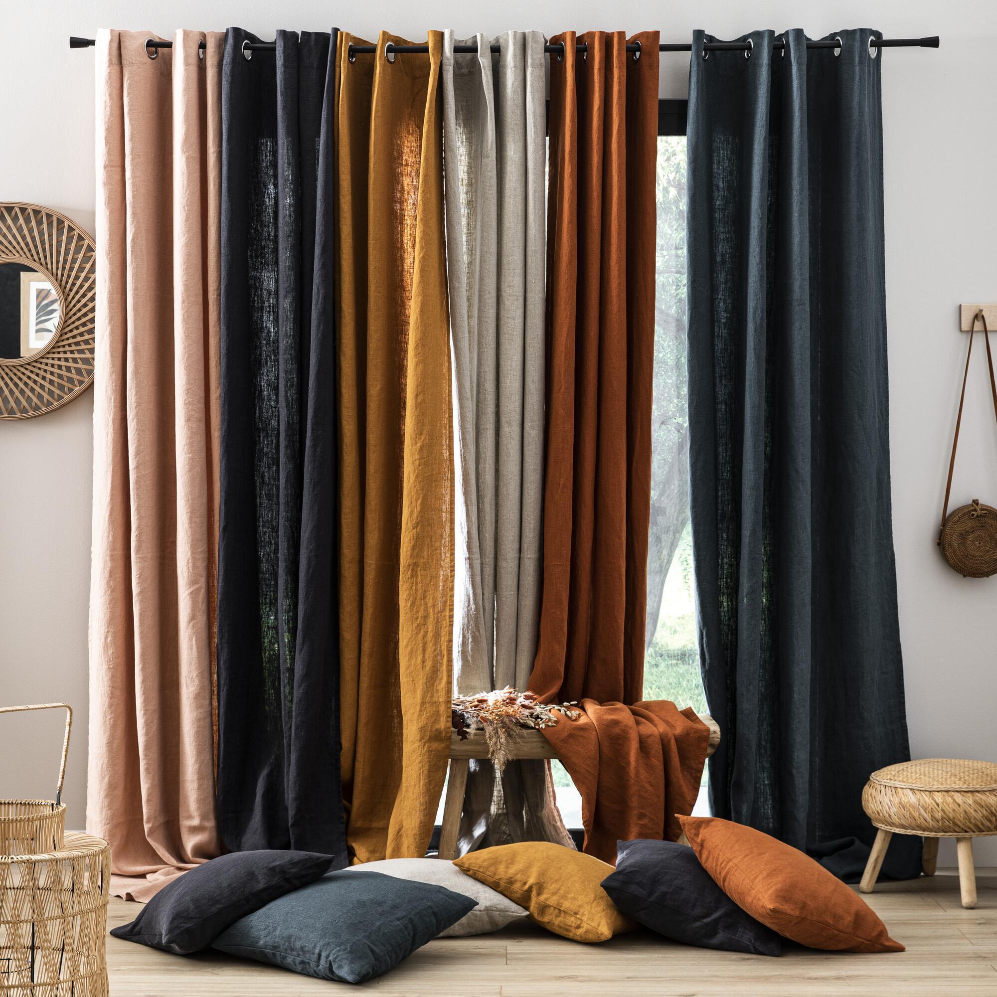 Rideau tamisant produit sans caractéristiques spécifiques, Danae, lin, jaune H.2 - 10