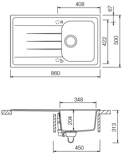 Lava-louça Delinia semidueto elbe 86x50cm branca - 8