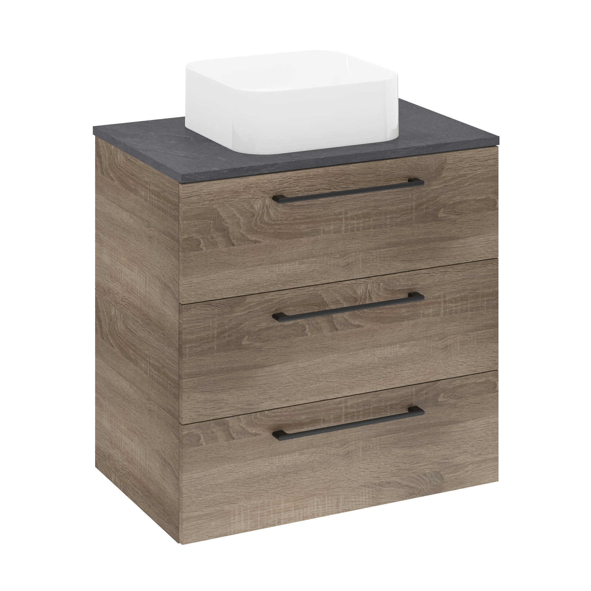 Lavabo da appoggio SENSEA Capsule quadrato in composito minerale di resina gelificata L 38 x H 15.3 x P 12.2 cm bianco lucido piletta non inclusa - 7