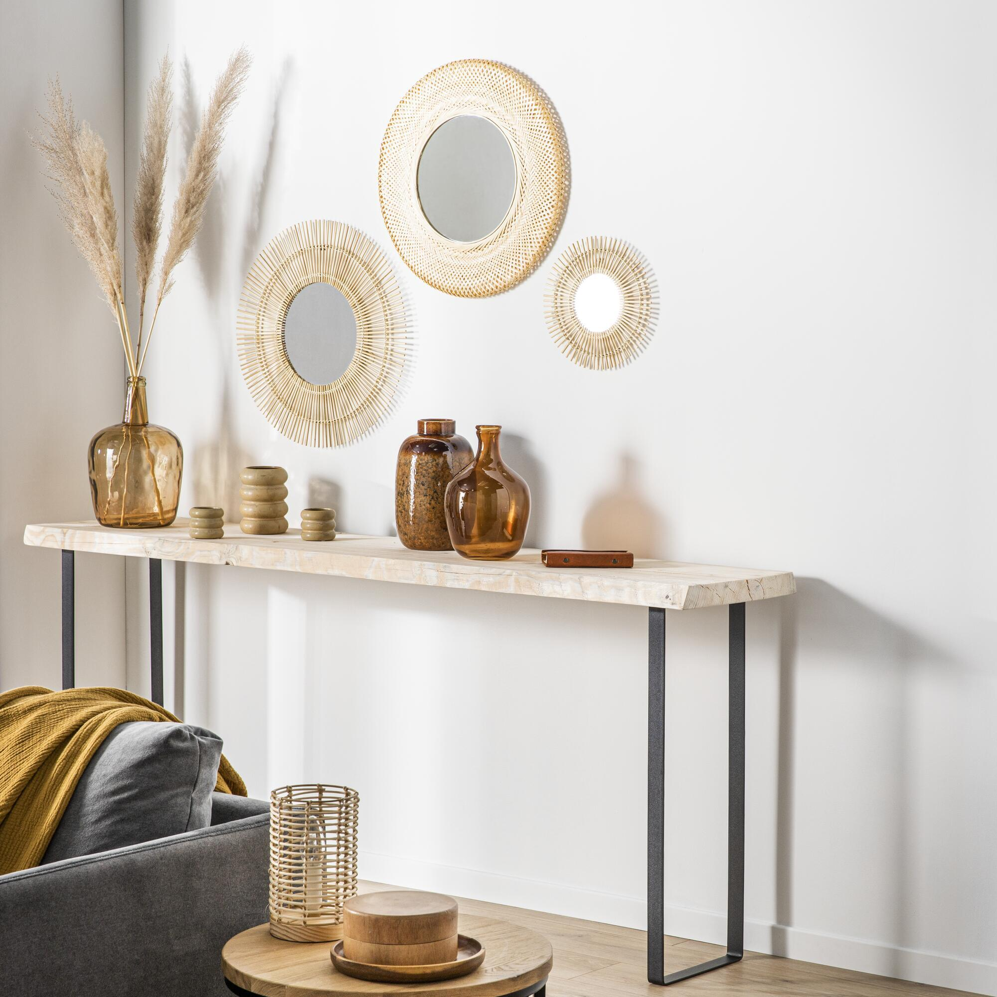 Miroir rond bambou naturel Bamboo INSPIRE diam.55 cm - 10