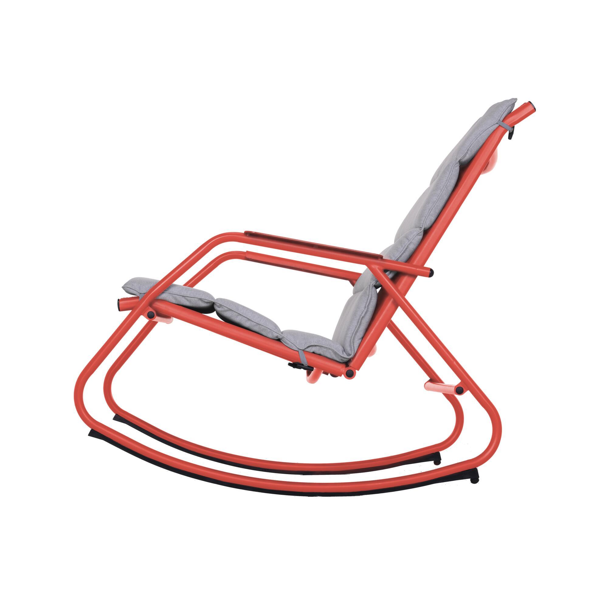 Fauteuil de jardin acier rouge NATERIAL Lyco - 4