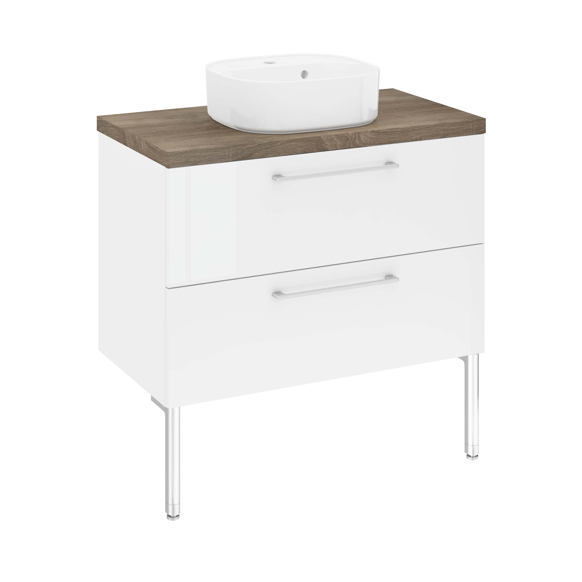 Lavabo da appoggio SENSEA rettangolare in ceramica L 42.9 x H 16 x P 39.7 cm bianco lucido piletta non inclusa - 14