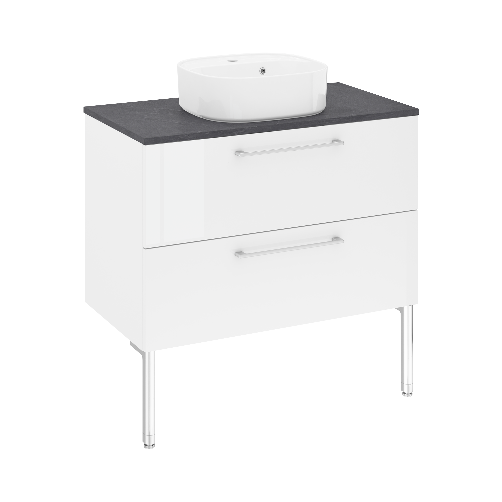 Lavabo da appoggio SENSEA rettangolare in ceramica L 42.9 x H 16 x P 39.7 cm bianco lucido piletta non inclusa - 12