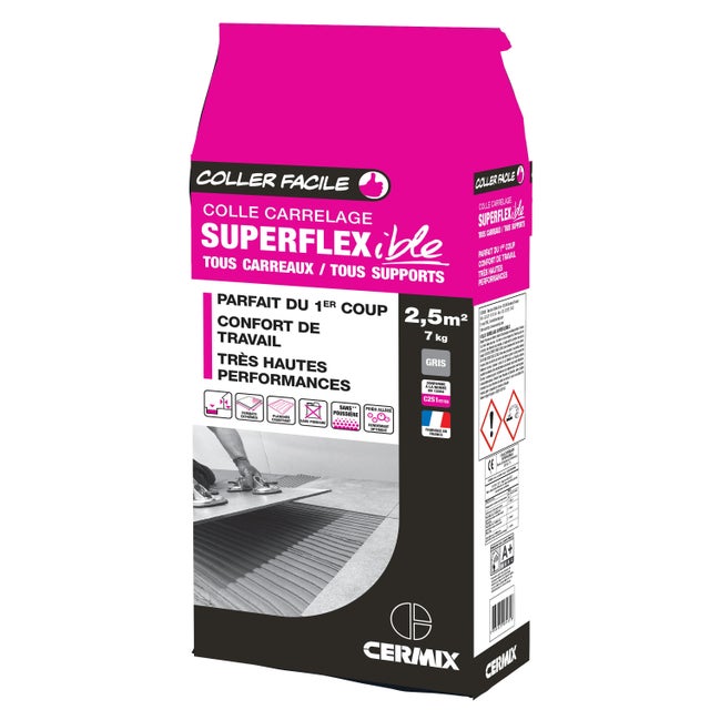 LEVEL PLUS Primaire Spécial Carrelage – Lot 17 Bases 7 Kg – Apprêt Quartz Intérieur/extérieur, Résistant Gel/eau