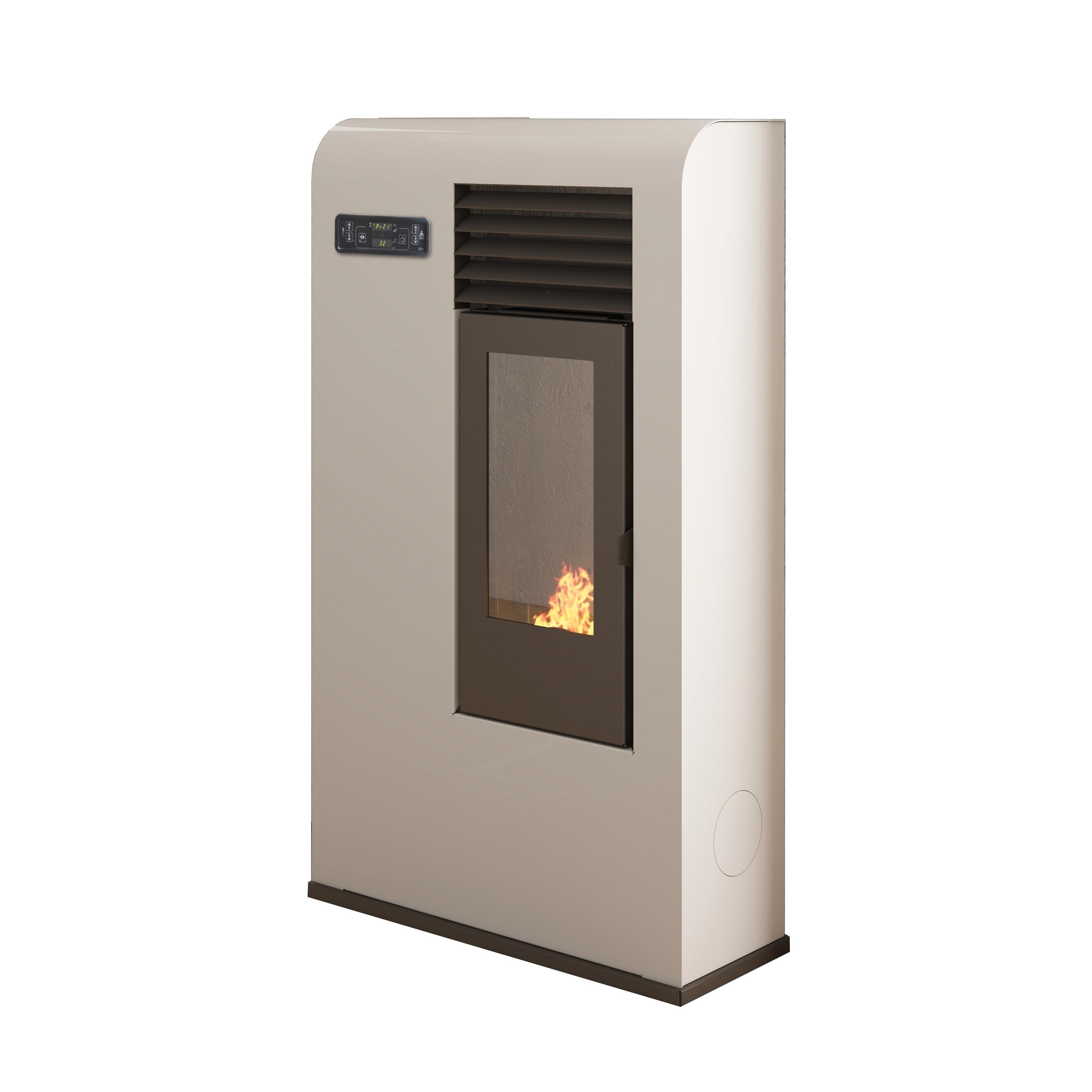 Stufa a pellet ventilata PUNTO FUOCO Zita 6.5 KW bianca - 4