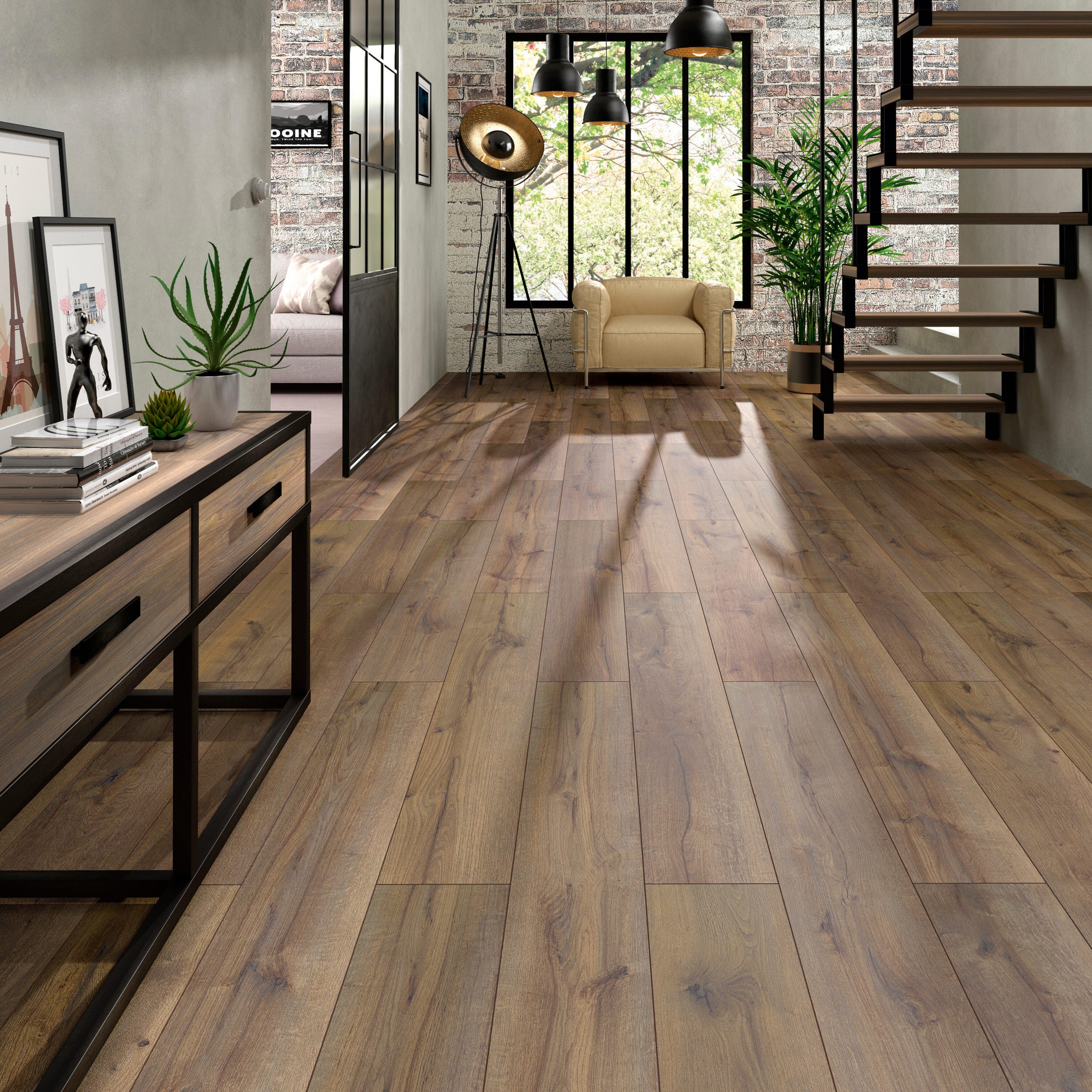 Sol stratifié CREATIV LINE pachino , Ep.10 mm, résistant à l'eau ...