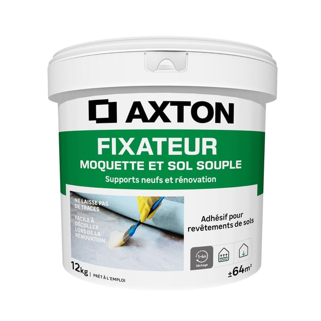 Fixateur pour moquette sol vinyle AXTON translucide 12KG