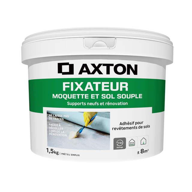 Fixateur pour moquette sol vinyle AXTON translucide 1.5KG