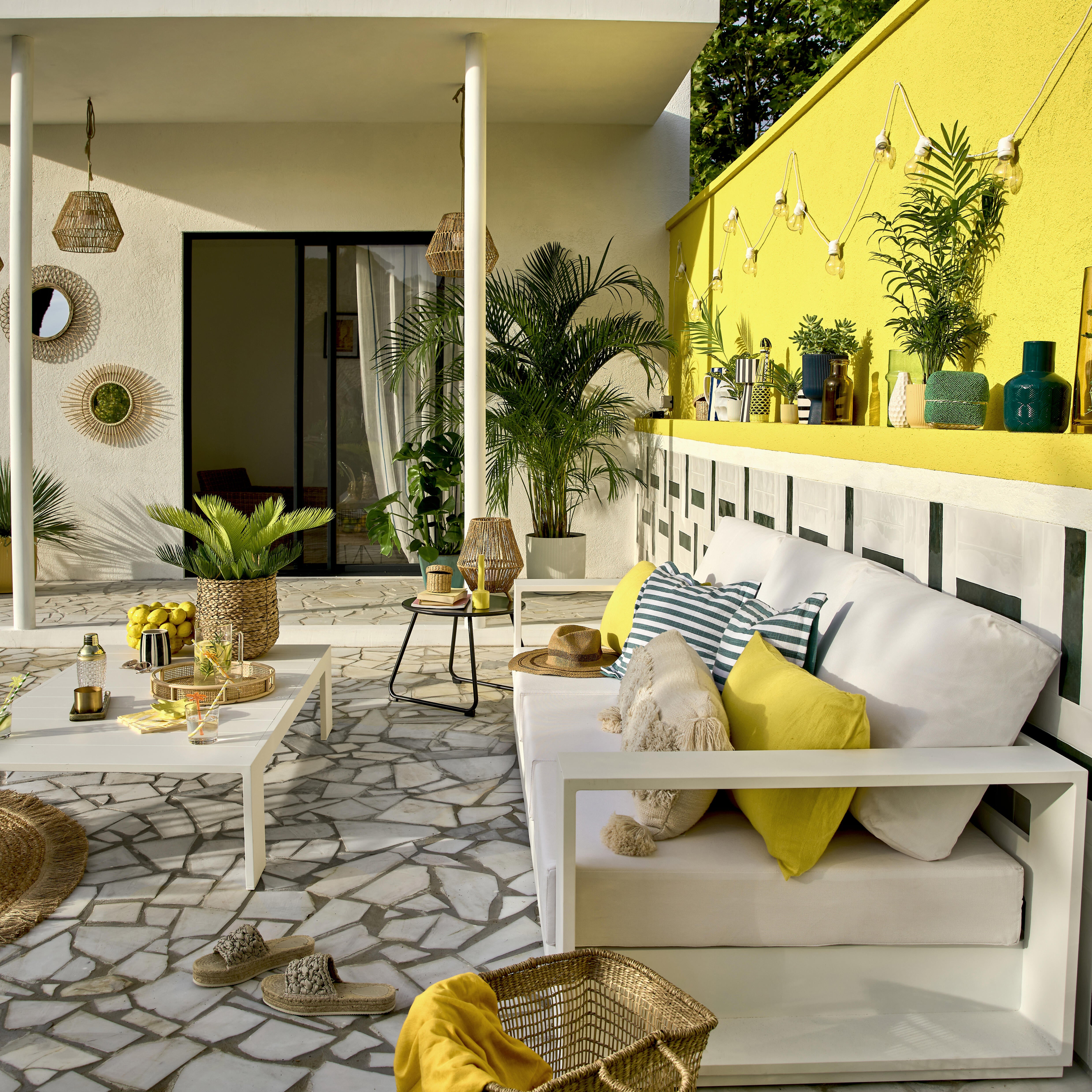 Canapé 3 places de jardin aluminium NATERIAL Lagun - 7