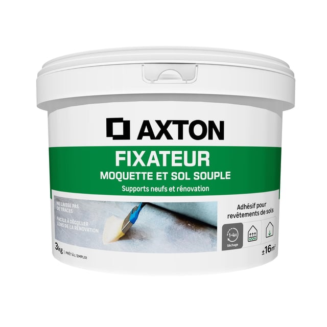Fixateur pour moquette sol vinyle AXTON translucide 3KG