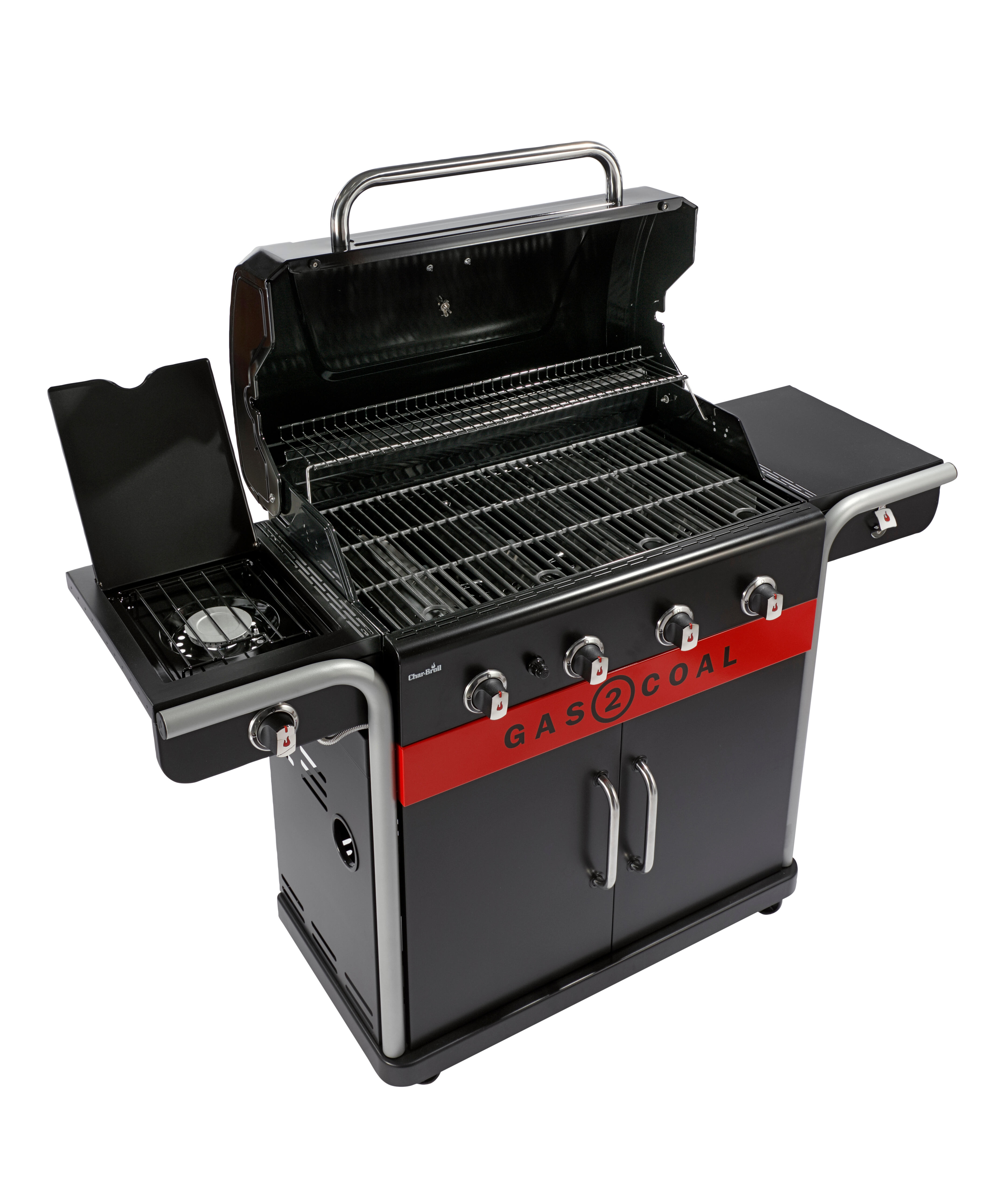 Barbecue a gas CHAR-BROIL 2 COAL 2.0 4B 4 bruciatori con fornello laterale extra - 5