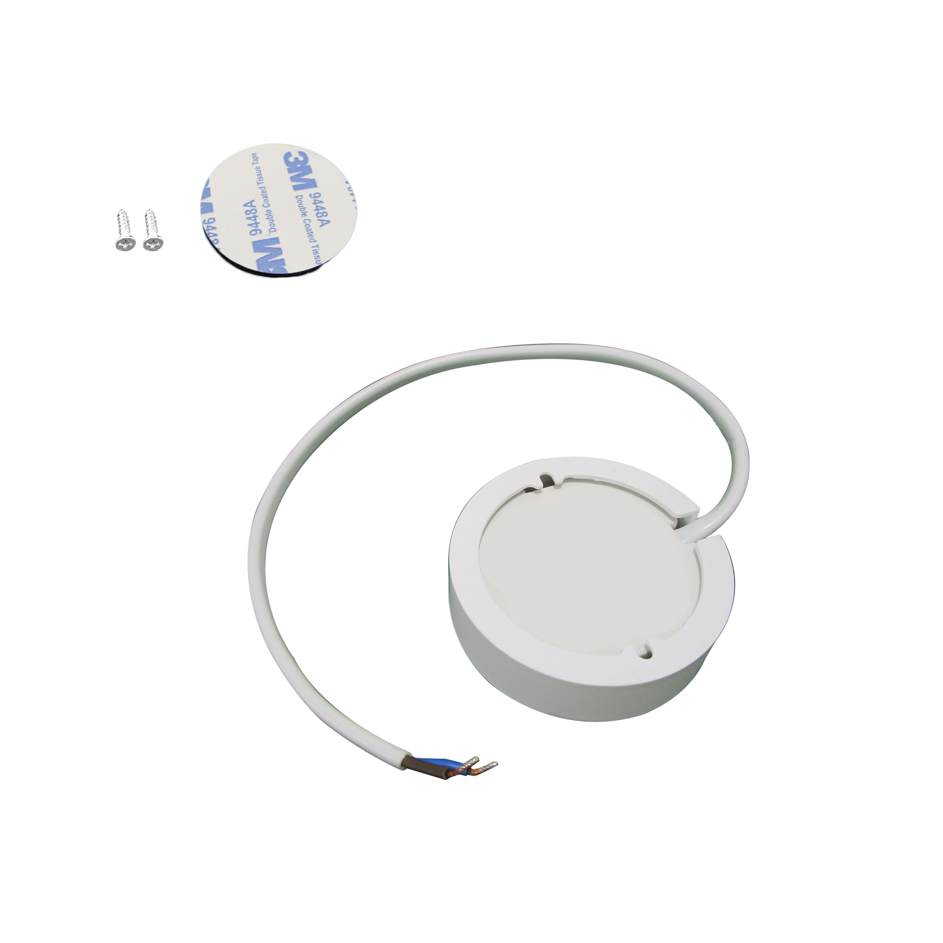 Kit de 1 spot à encastrer / à fixer Lakao, 2.6 W, Module LED blanc neutre, blanc - 8