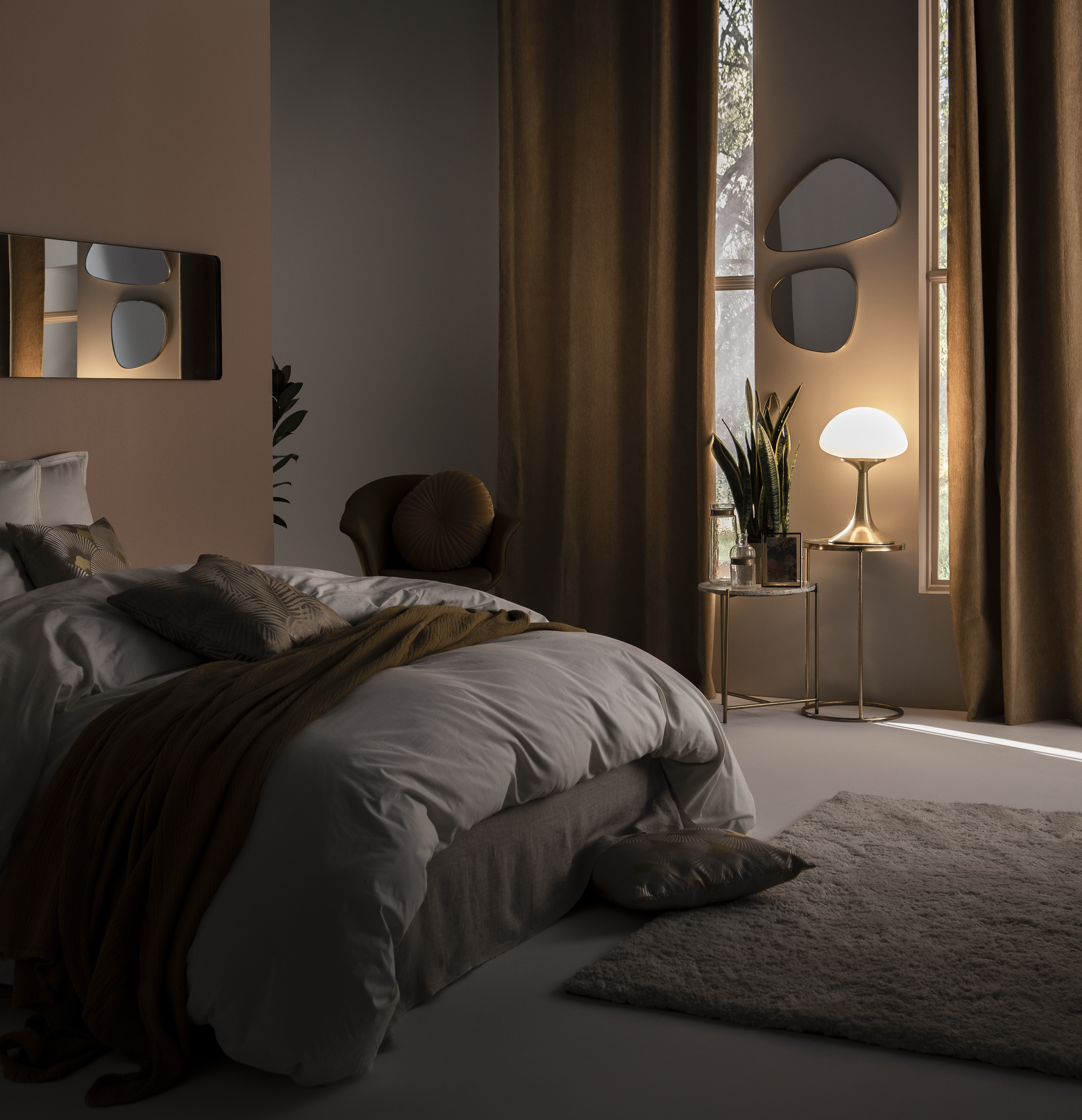 Espelho Glam 40x130cm ouro Inspire - 11