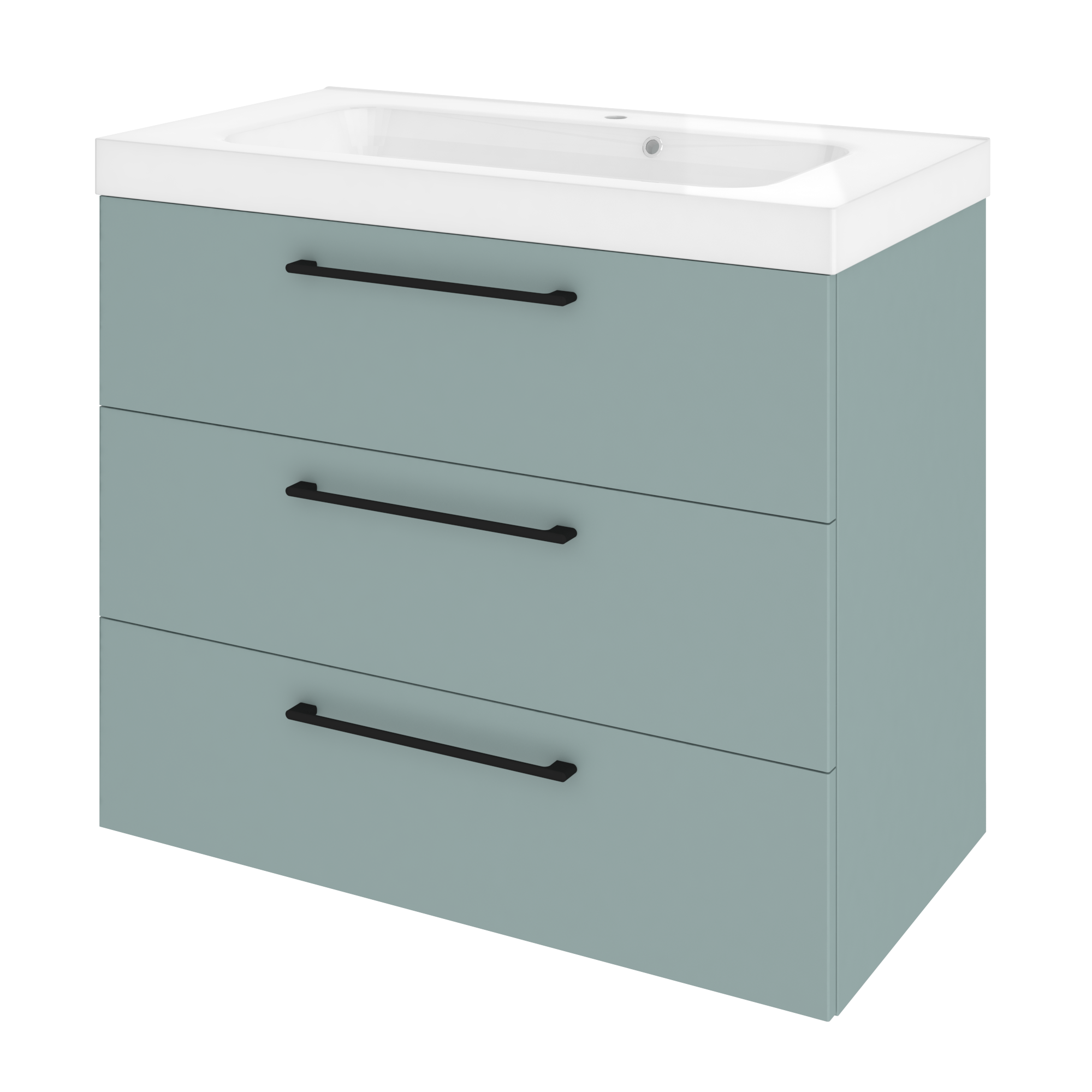 Meuble sous-vasque 3t L.90cm x H.73cm x P.48cm vert celadon Remix - 7