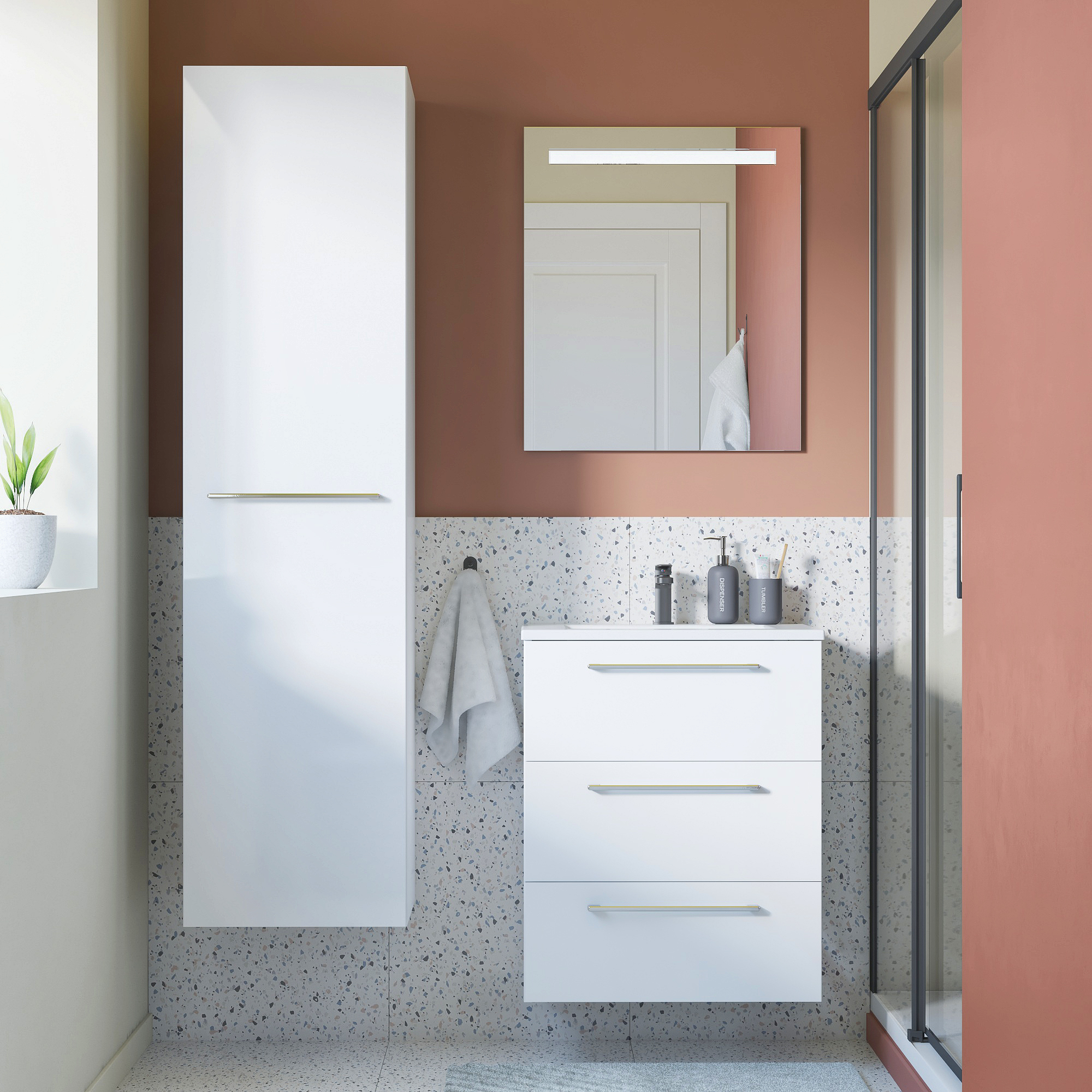 Porte, 1P, l.45 x H.173.1cm, Blanc-Blanc 0, Remix - 14