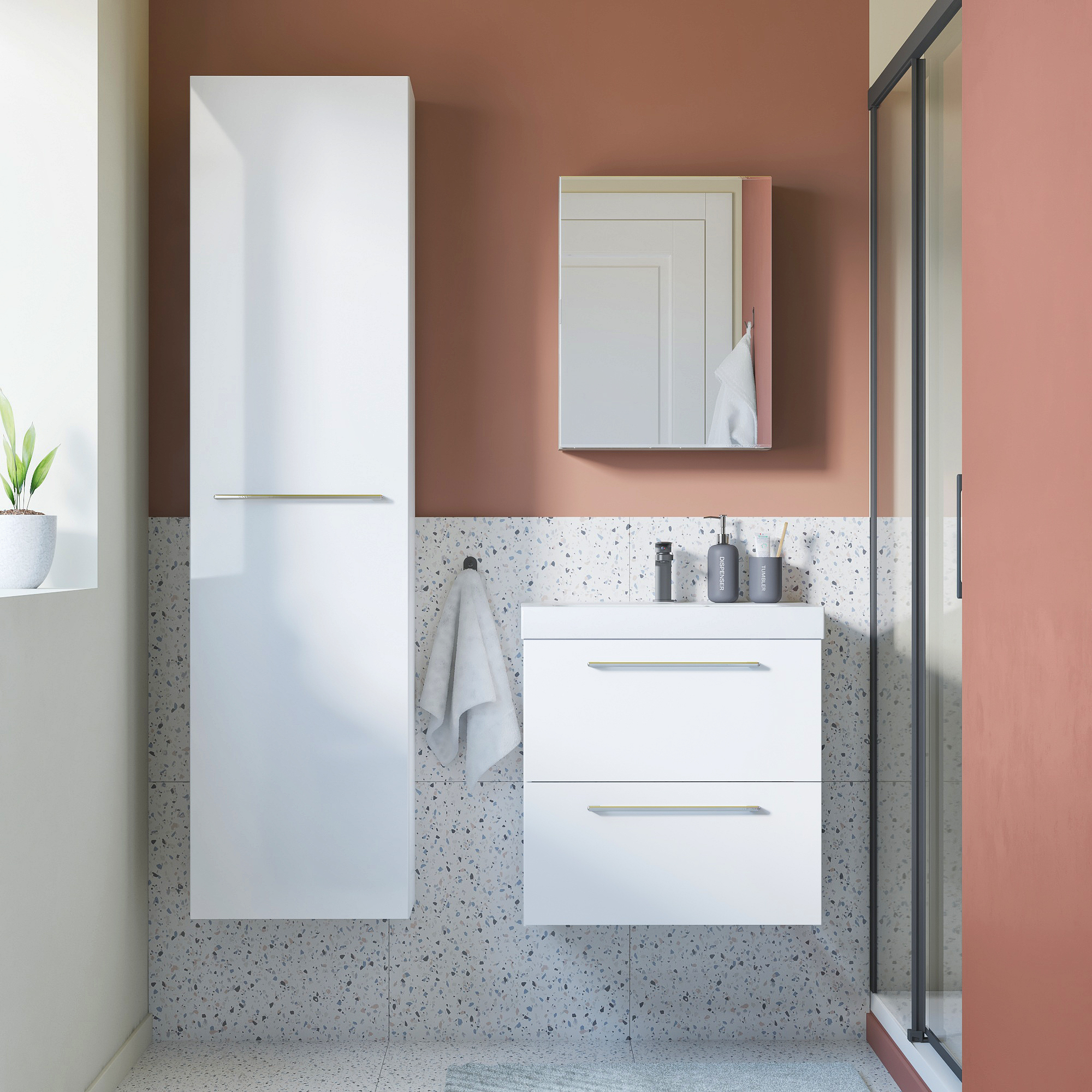 Szafka pod umywalkę Remix Biała 60 Sensea - 13