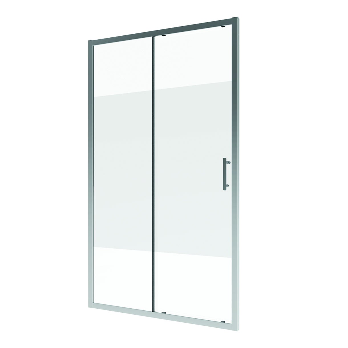 Porta doccia scorrevole L 175-180 cm x H 190 cm per nicchia in vetro trasparente SP. 6 mm, profilo lucido cromo, serie Verve - 3