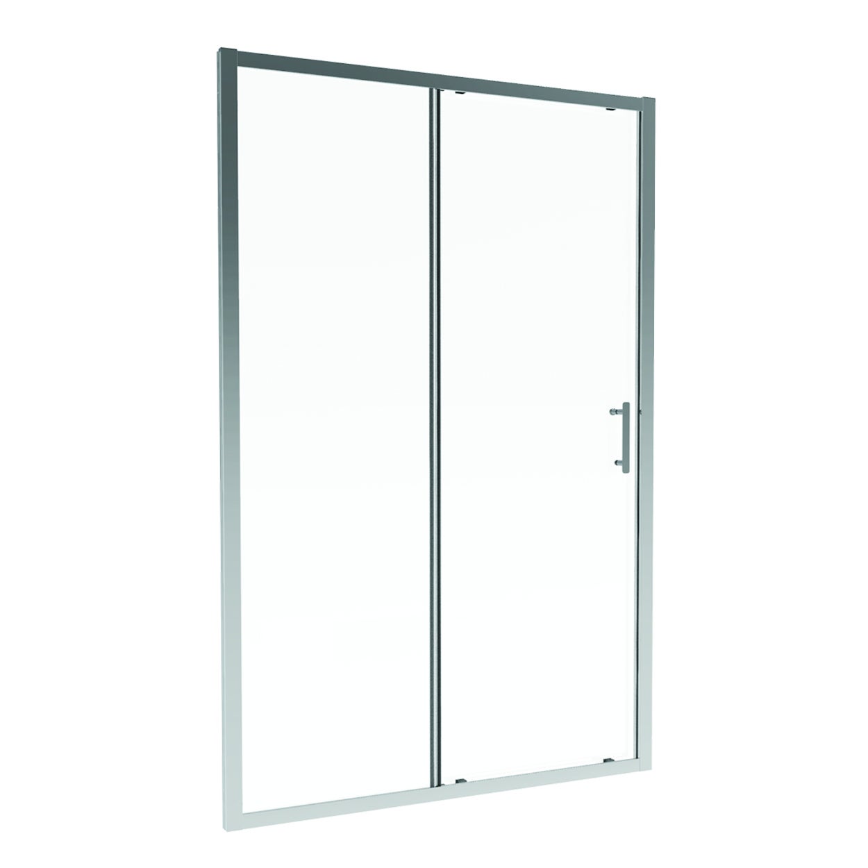 Porta doccia scorrevole L 165-170 cm x H 190 cm per nicchia in vetro trasparente SP. 6 mm, profilo lucido cromo, serie Verve - 5