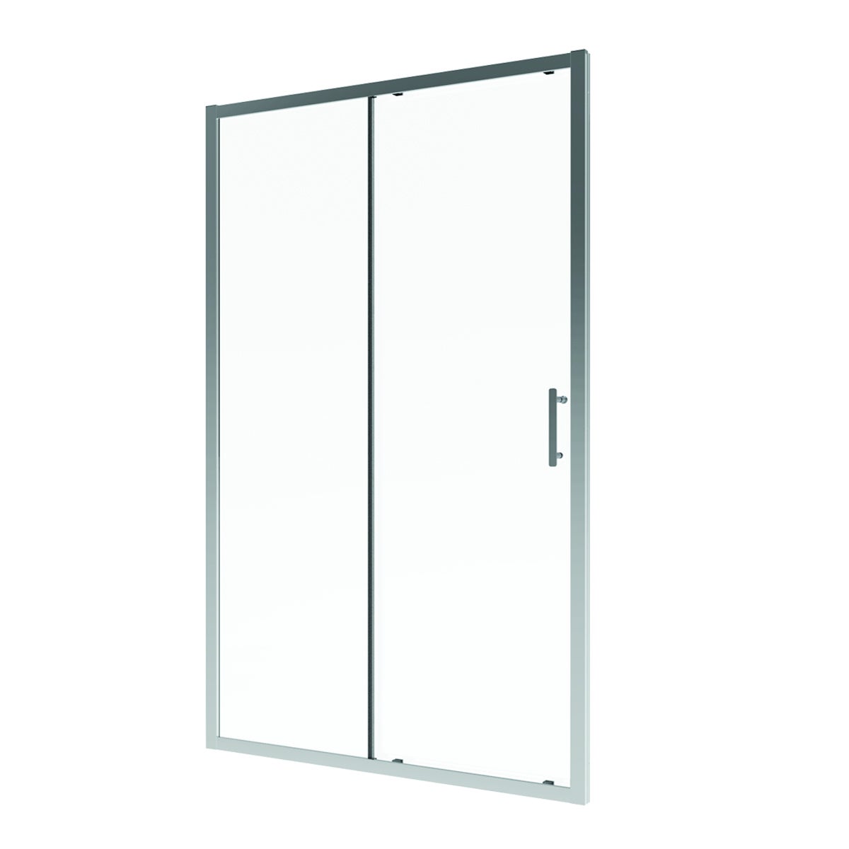 Porta doccia scorrevole L 165-170 cm x H 190 cm per nicchia in vetro trasparente SP. 6 mm, profilo lucido cromo, serie Verve - 4