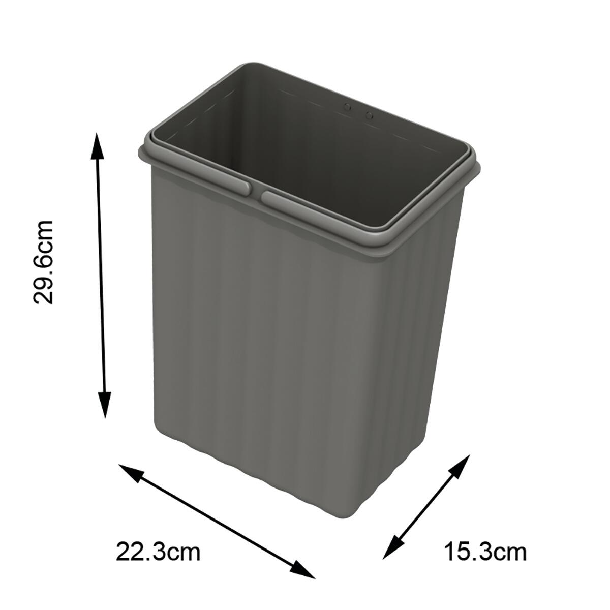 Pattumiera secchio con manici da 7,5L DELINIA manuale antracite 7.5 L - 3