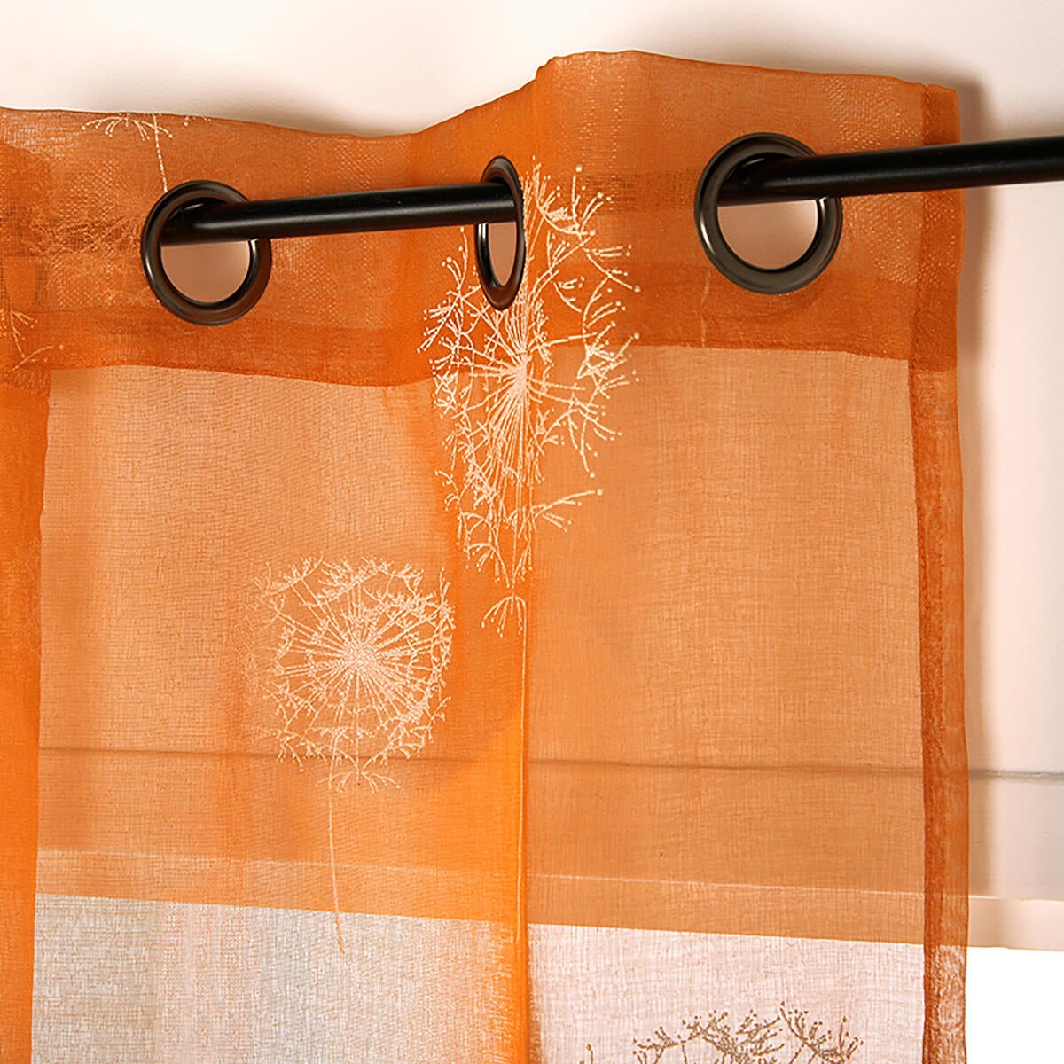 2x tende con passanti (arancione), dimensioni: 140x175cm