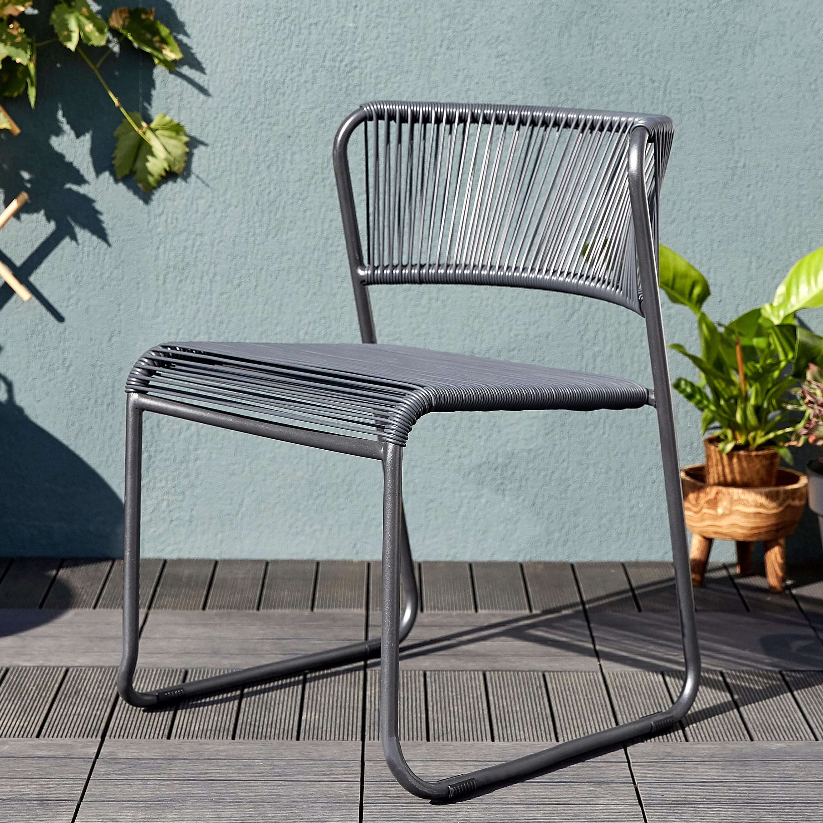 Cadeira de rattan NATERIAL DUO CINZENTO ESCURO - 13