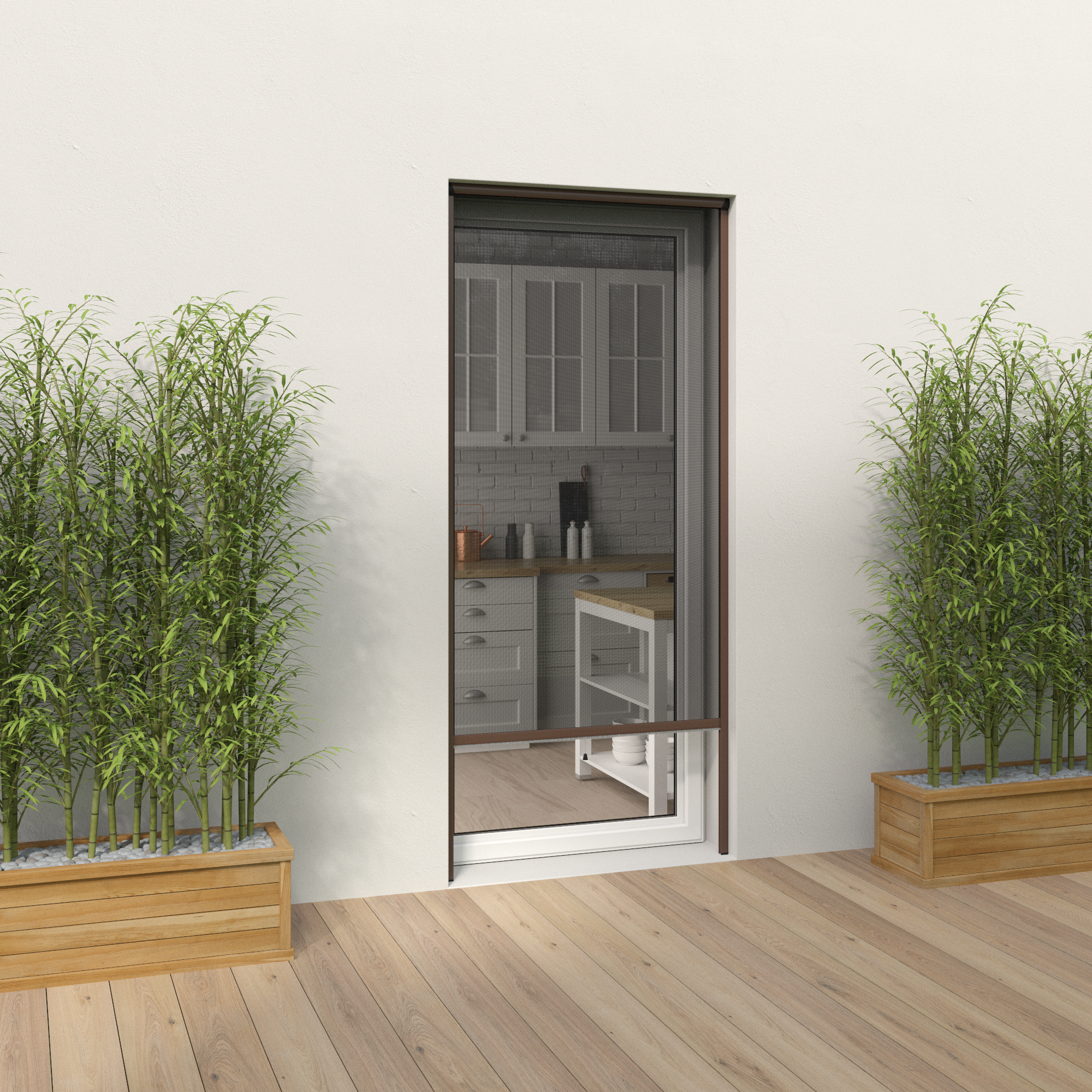 Store Enroulable Cm.400 X H.250 - Vert/Blanc | Leroy Merlin