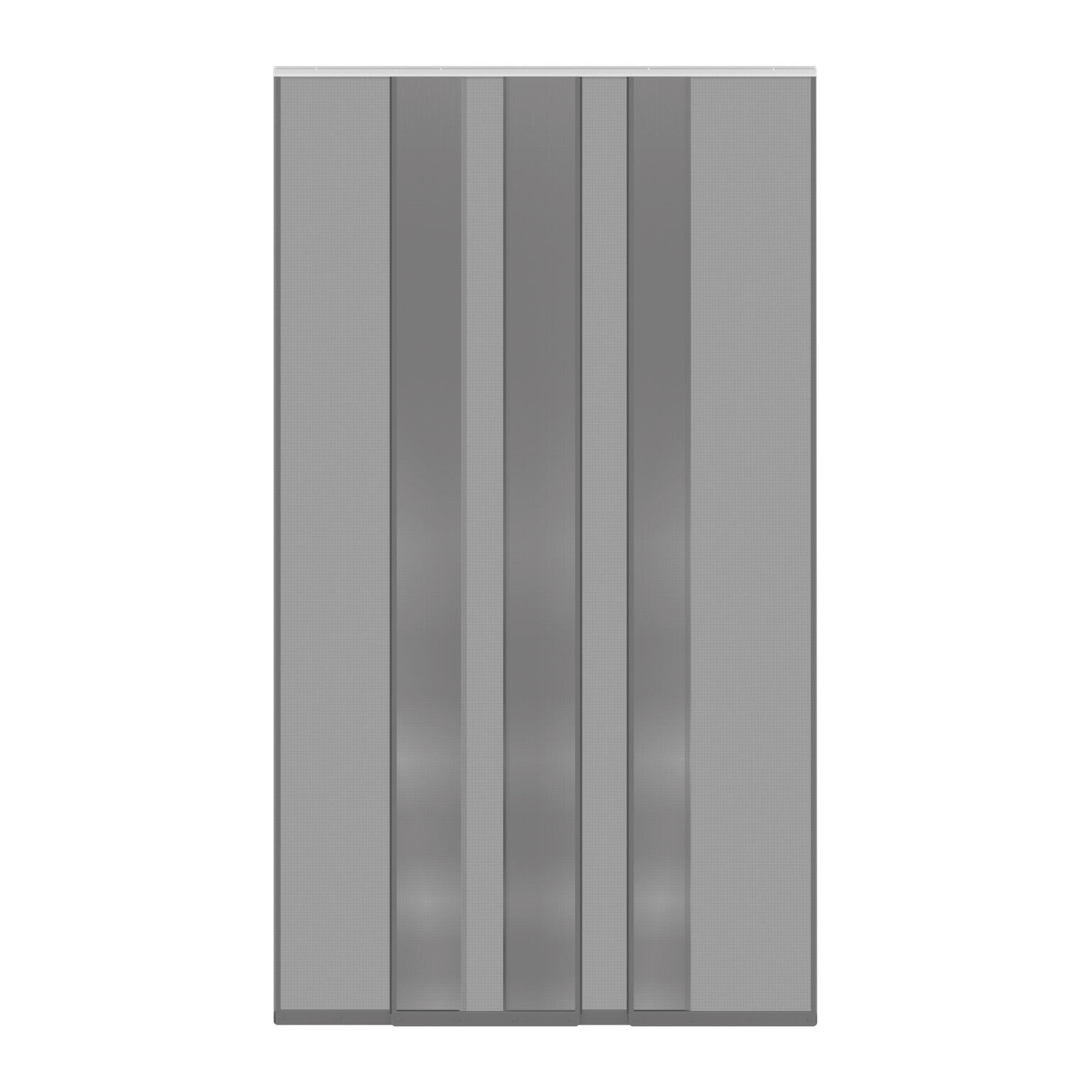 Moustiquaire H.230 x l.130 cm 4 bandes verticales/porte MOUSTIKIT CONFORT gris - 5