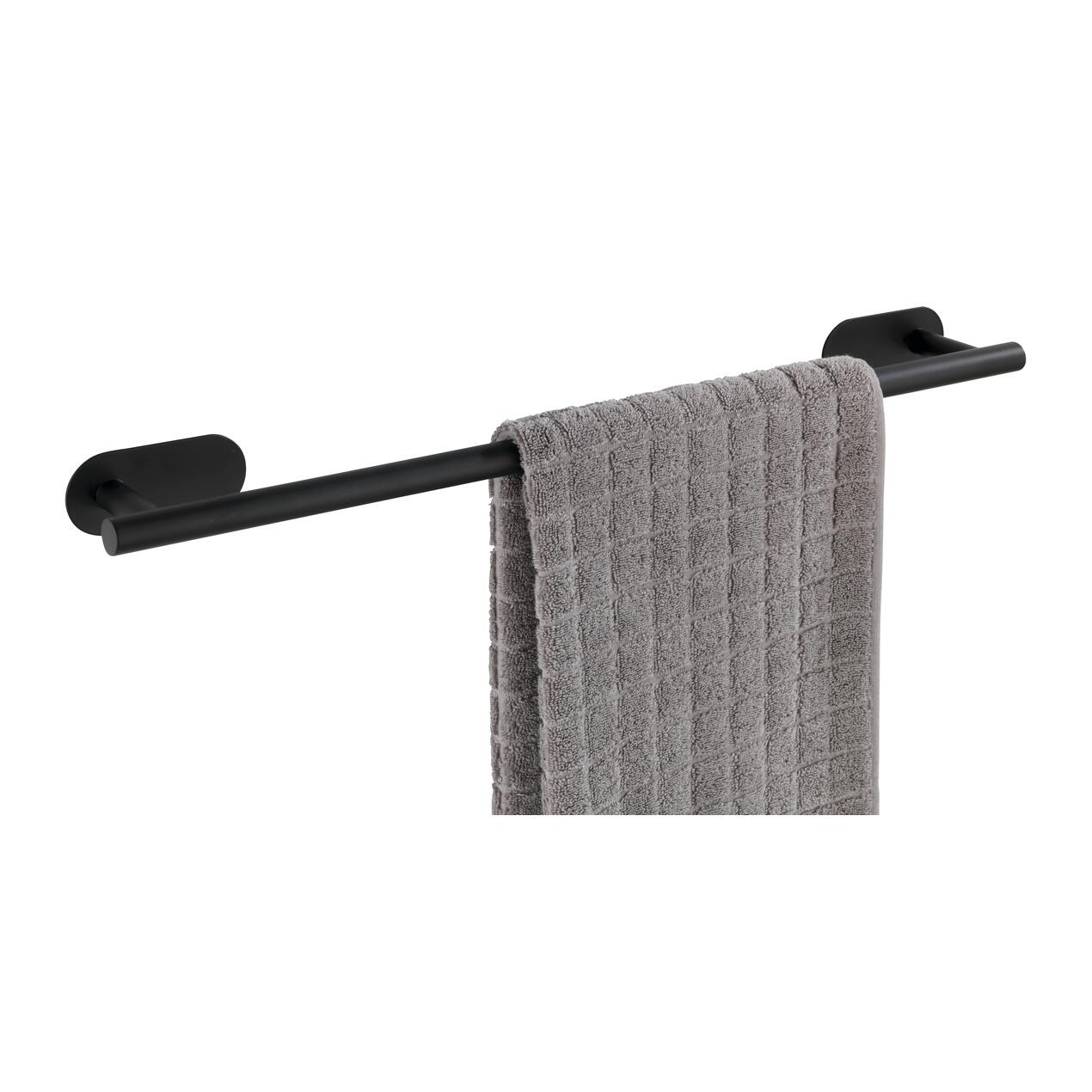 Portasciugamani da parete Orea Black cromato, L 60 cm - 5