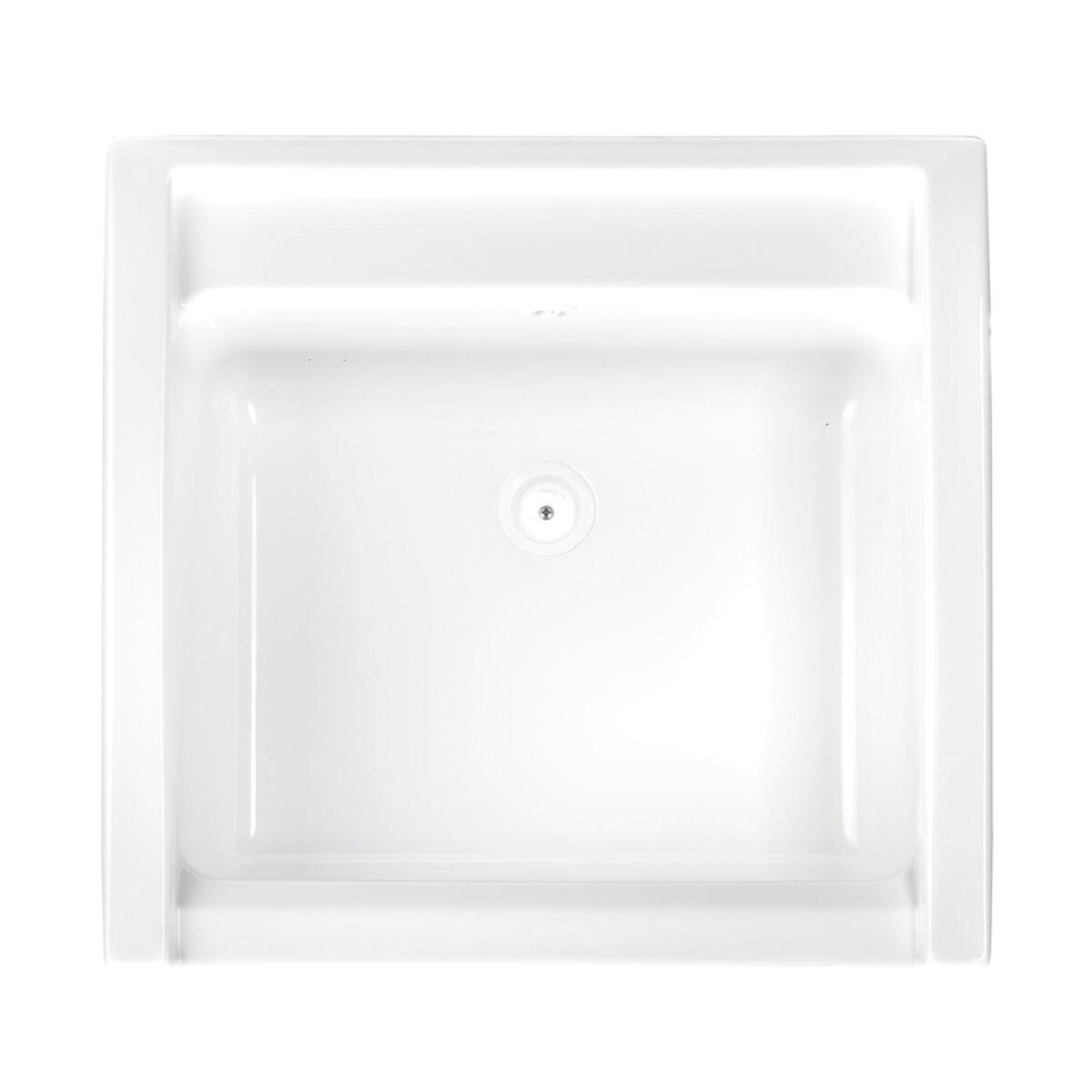 Lavatoio Da Esterno 60x40x75cm - In Resina E PVC Bianco, Con Vasca Profonda E Tavola Di Lavaggio
