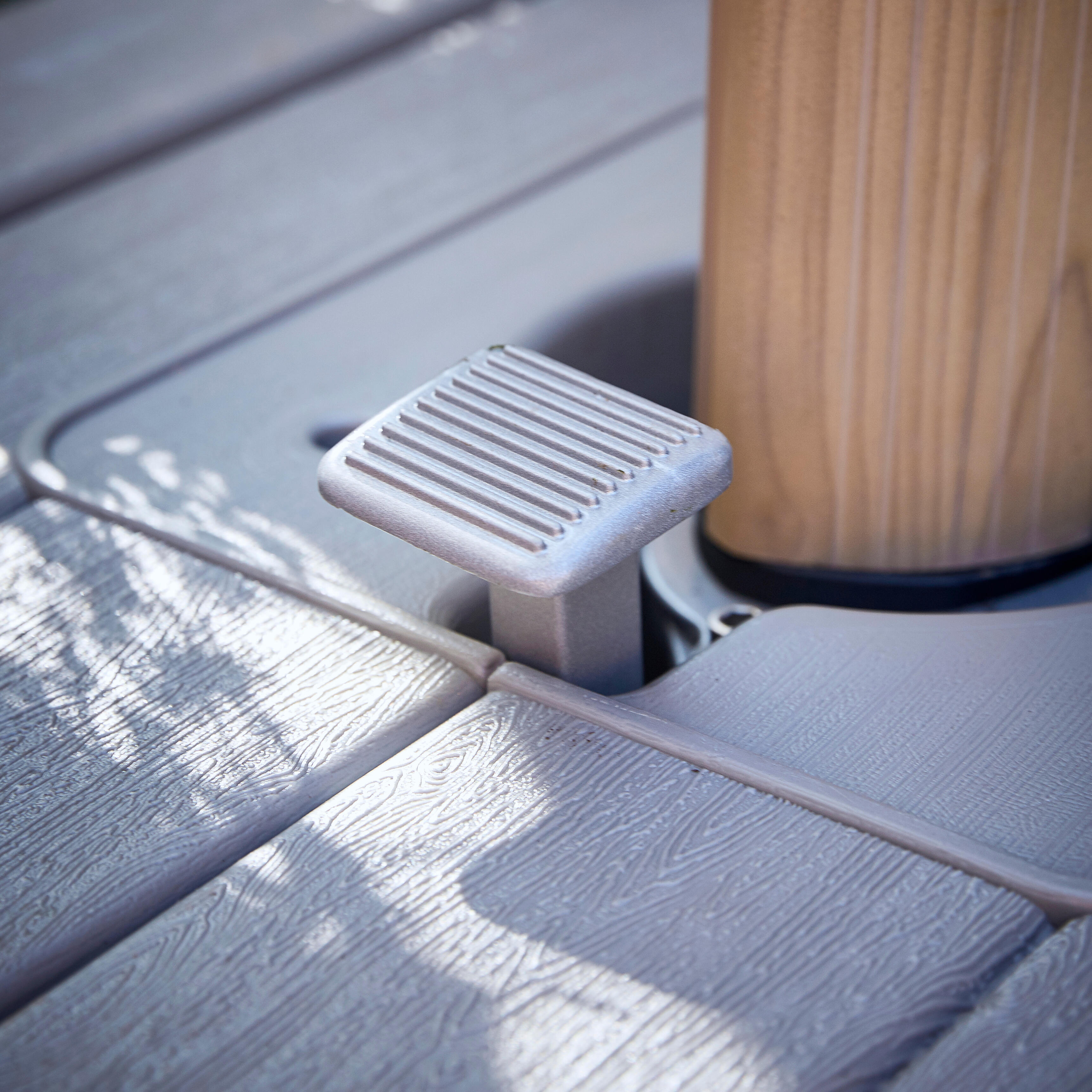 Ombrellone a palo laterale marrone Sonora NATERIAL con telo rettangolare bianco L 280 x P 391 x H 274 cm - 28