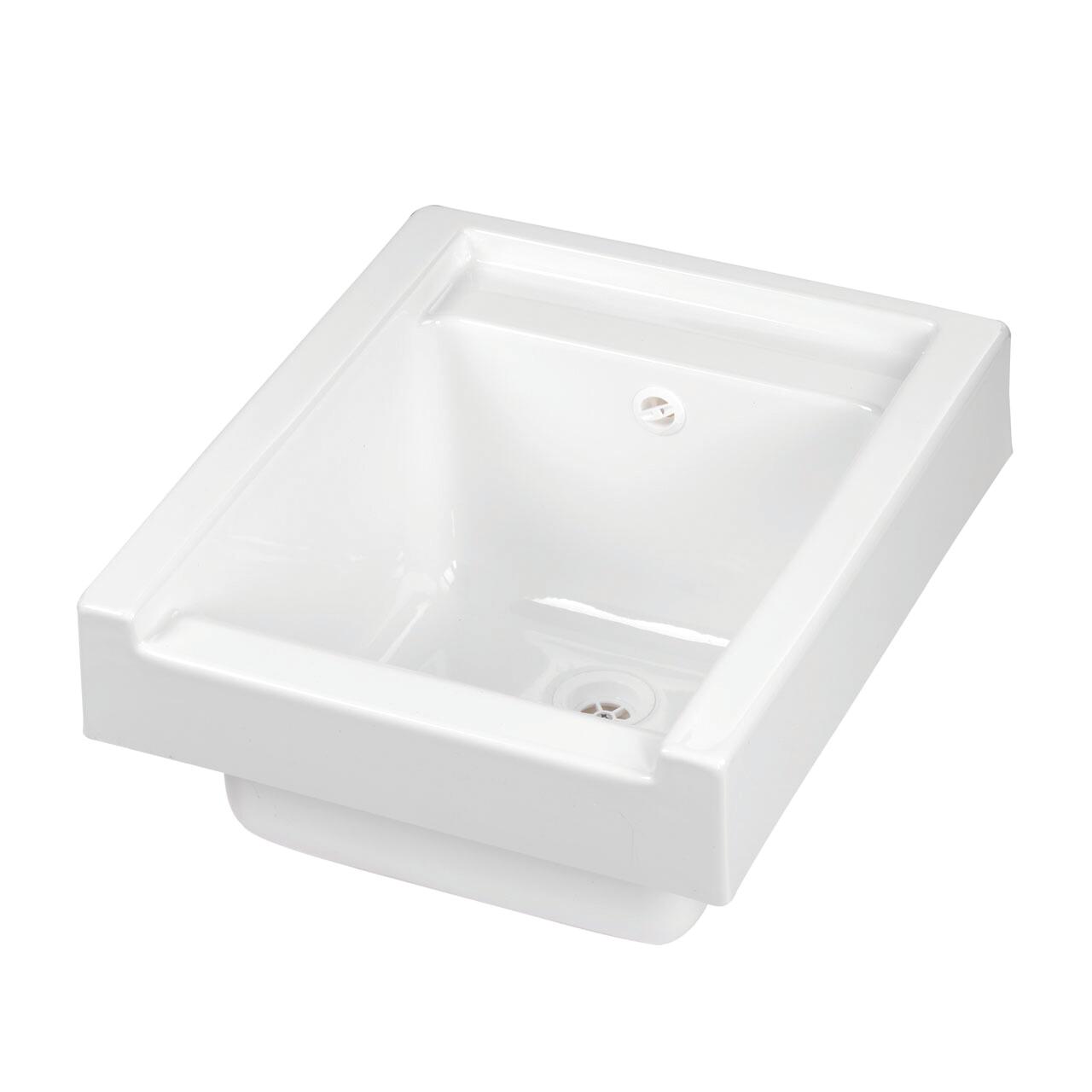 Lavatoio per bucato in resina bianco GAROFALO Edge L 46 x P 53 x Sp 46 cm da interno ed esterno - 2