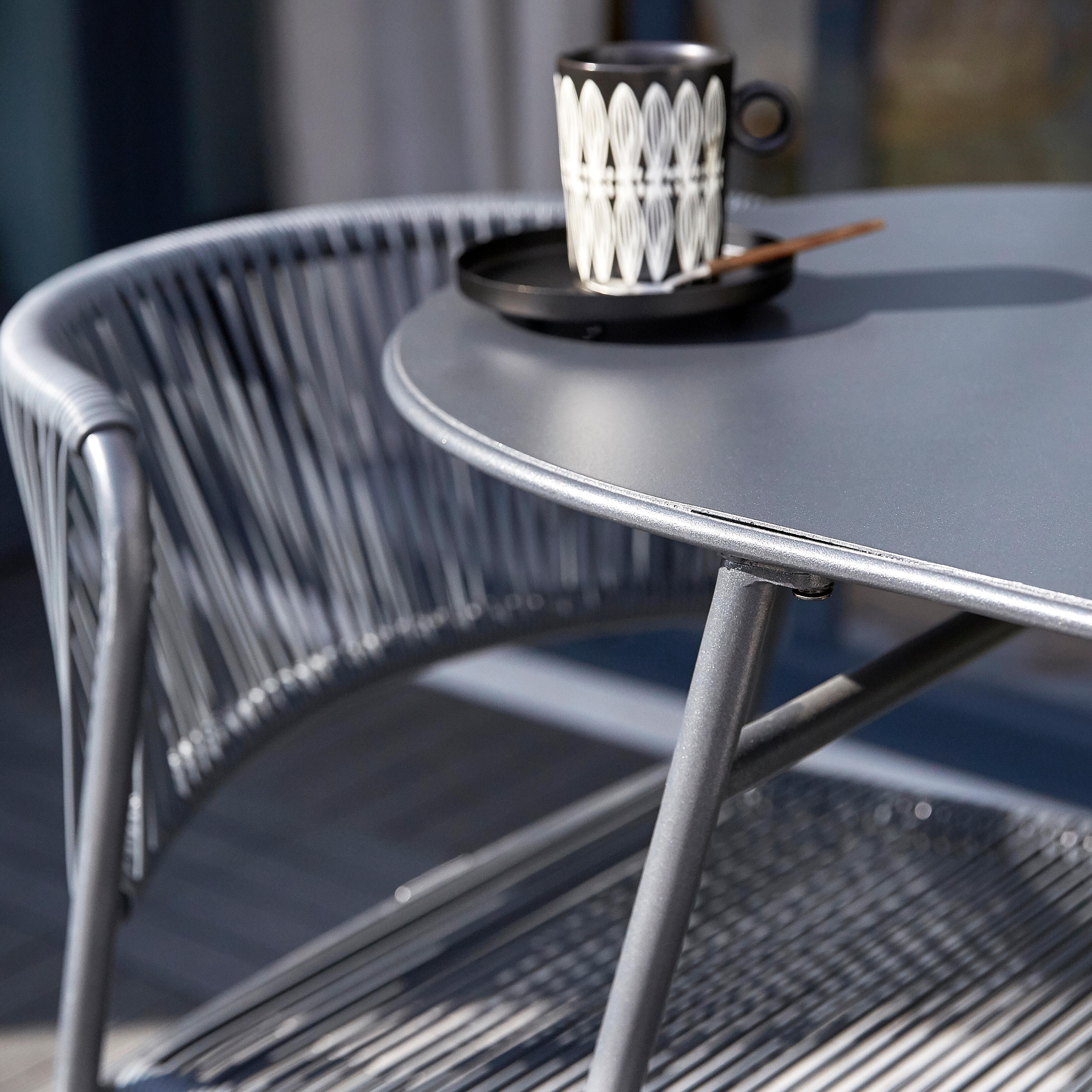 Cadeira de rattan NATERIAL DUO CINZENTO ESCURO - 12