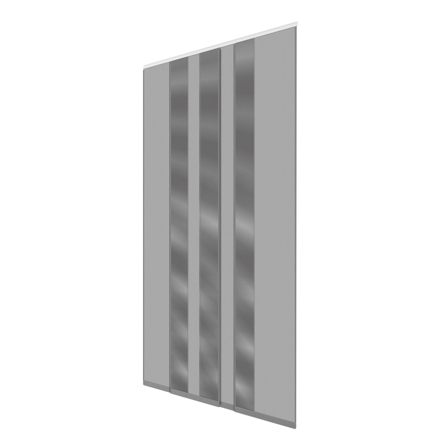 Moustiquaire H.230 x l.130 cm 4 bandes verticales/porte MOUSTIKIT CONFORT gris - 4