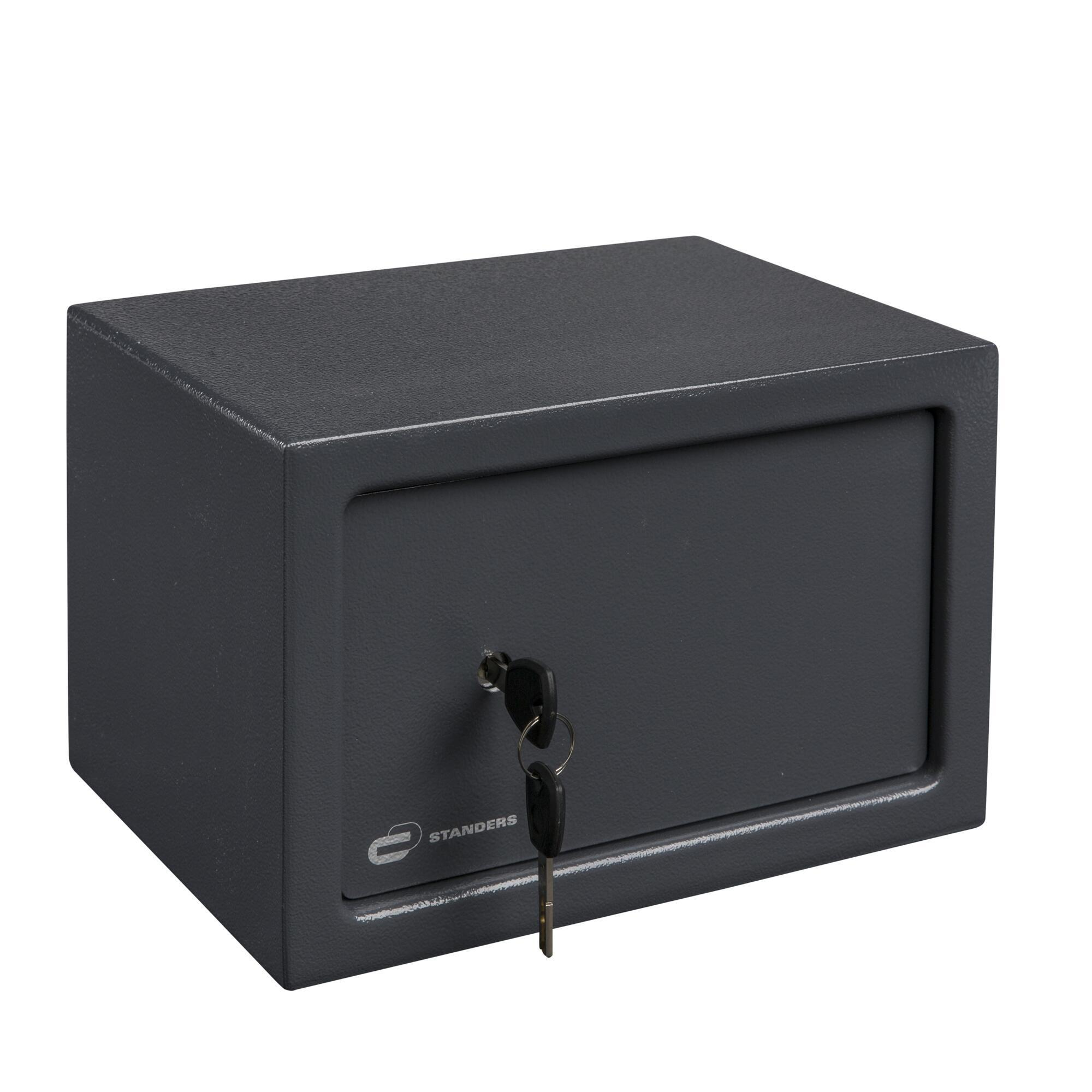 Caja fuerte de sobreponer con llave standers 28x18x20 cm 9l
